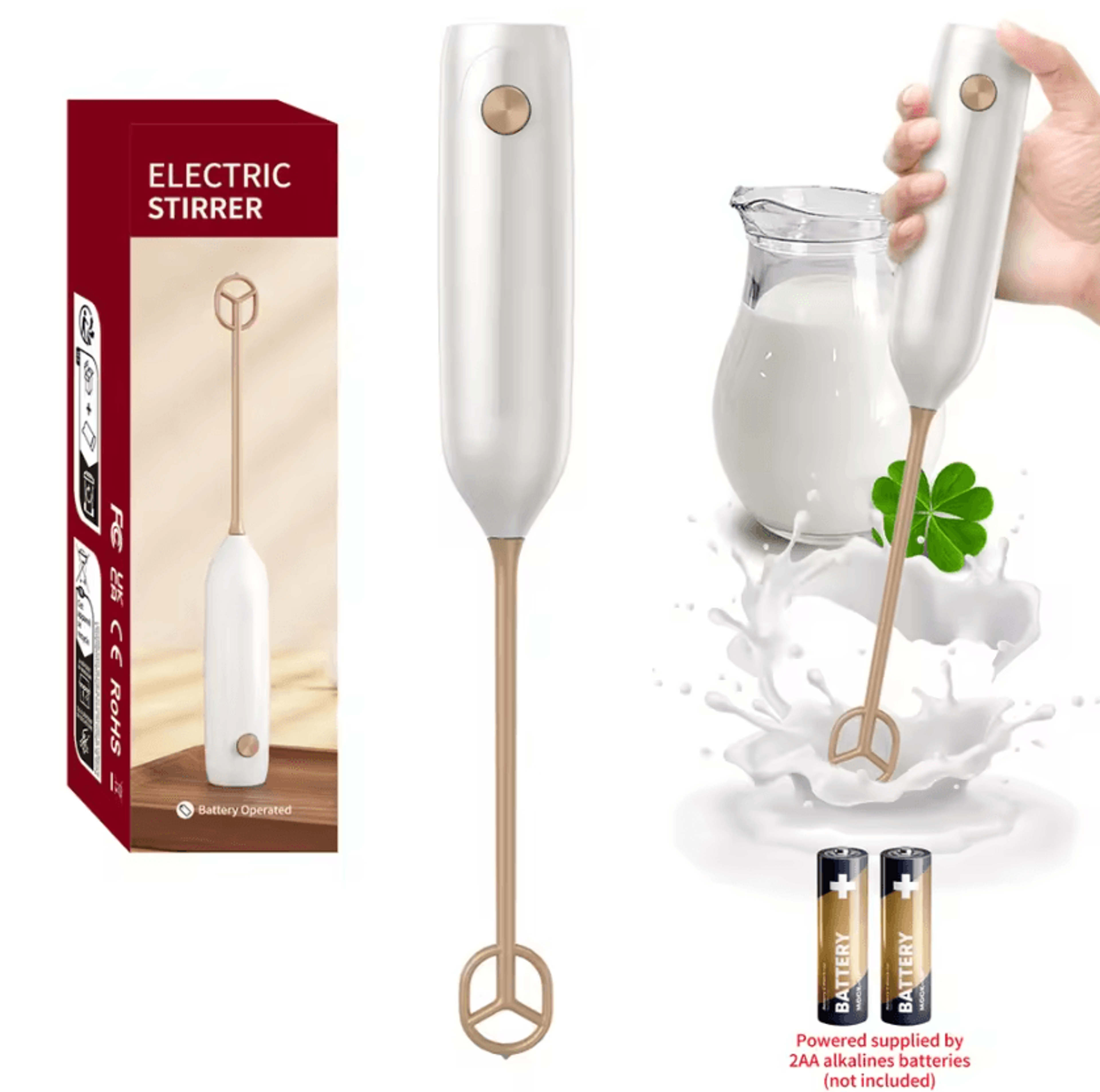 cafewhip handheld electric milk frother and drink mixer