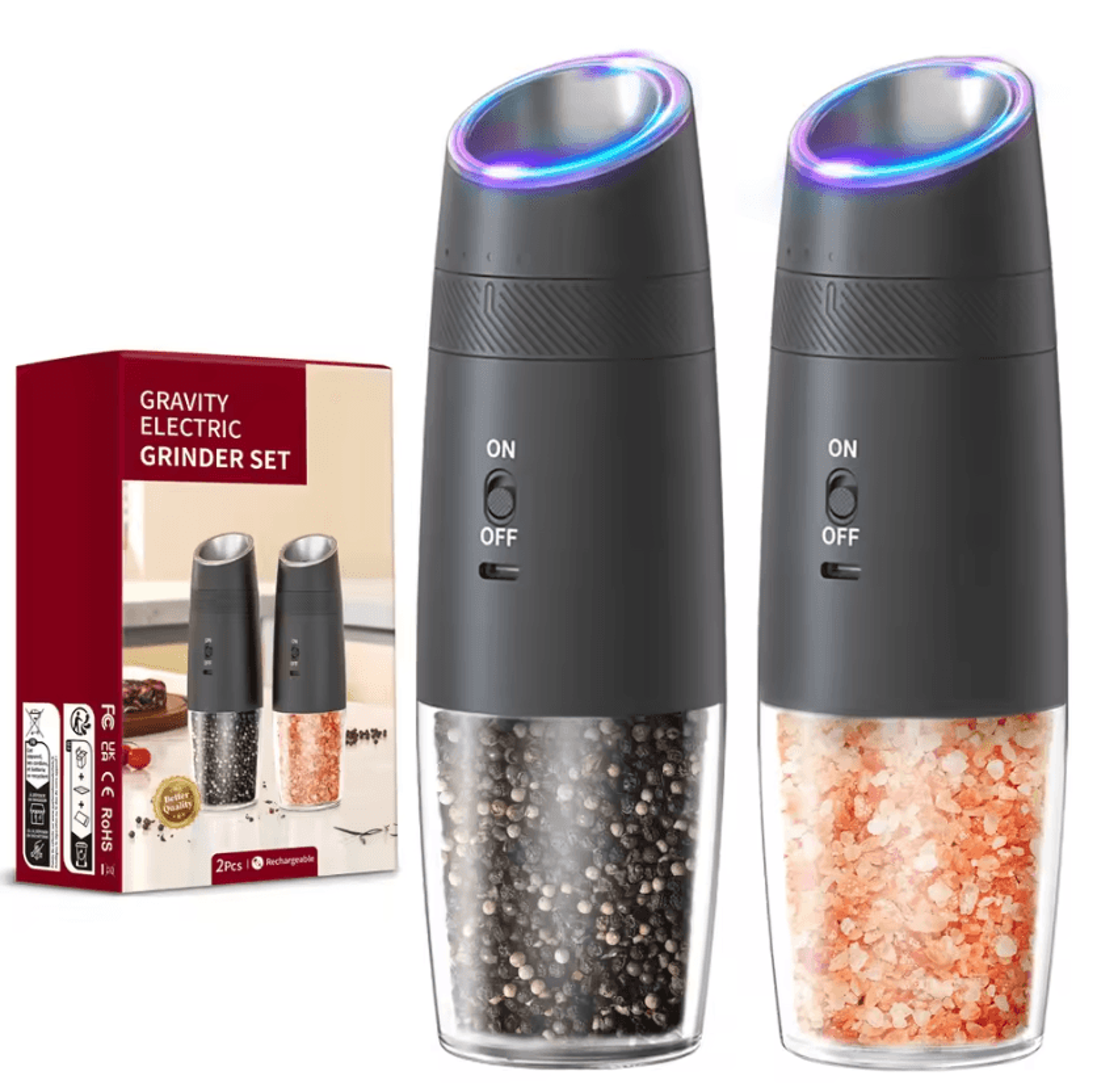 freshgrind usb rechargeable salt and pepper mill