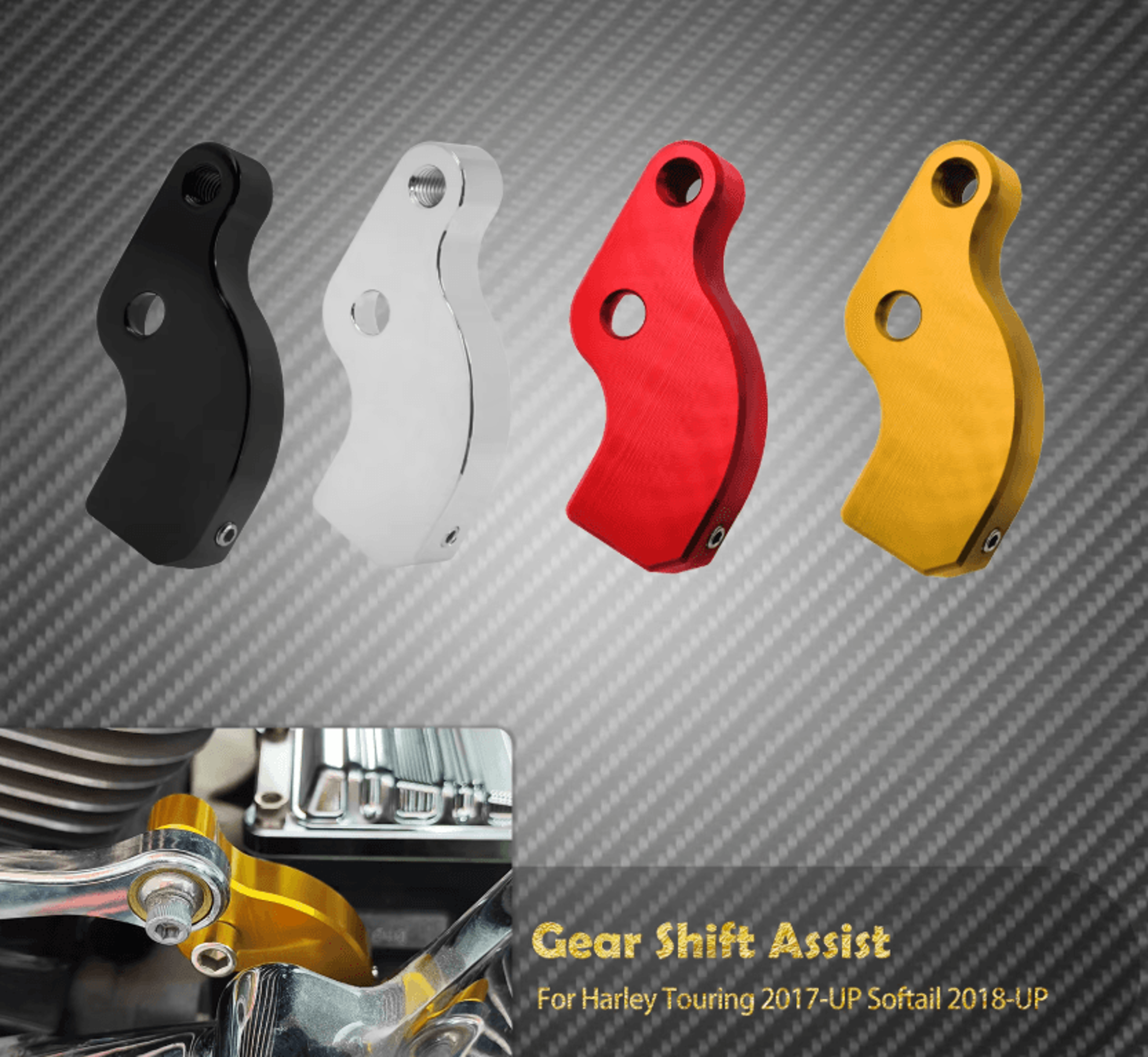 precision gear shift support booster for harley m8 touring and softail