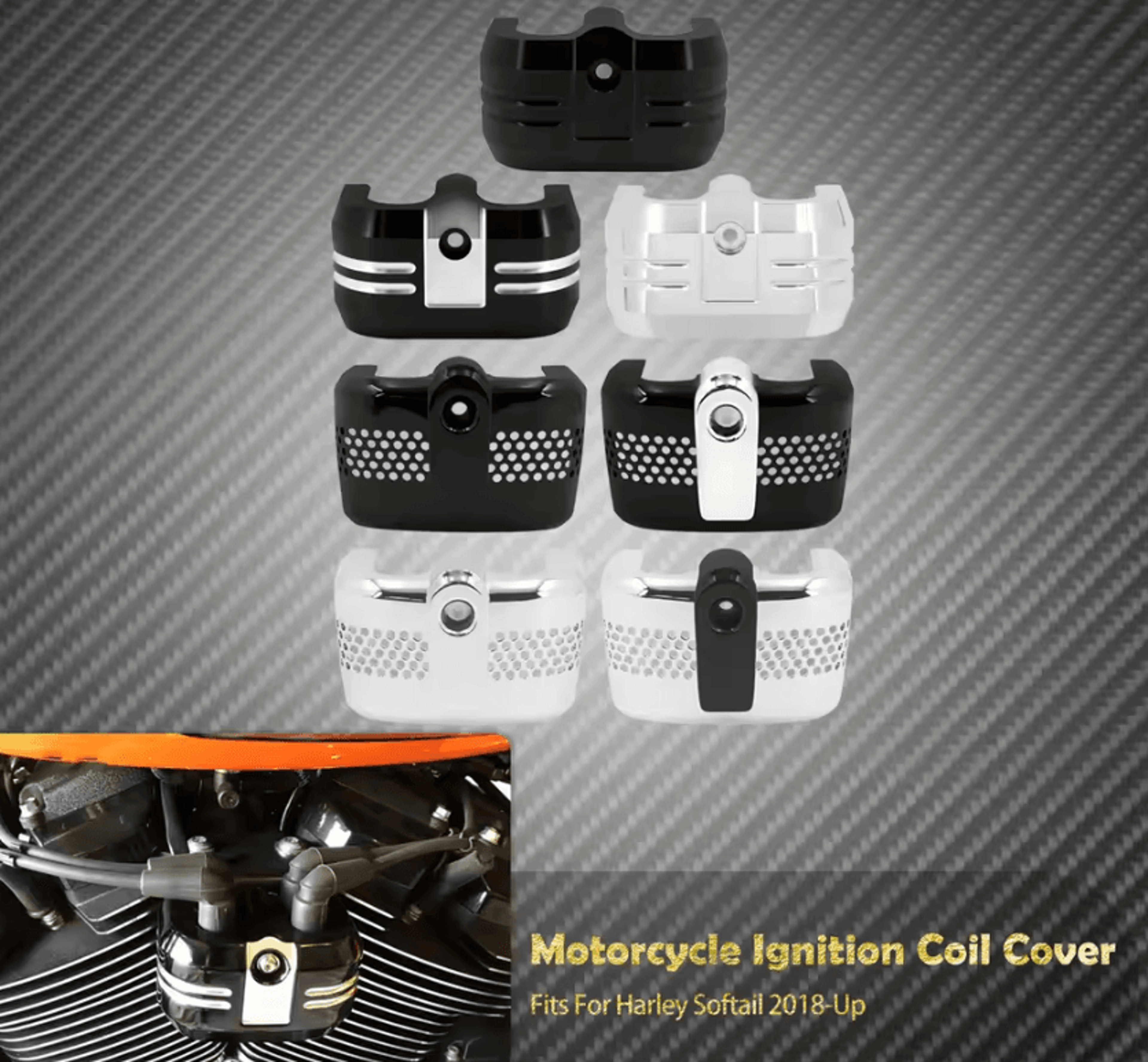 custom edge ignition coil cover for harley softail 2018-2025