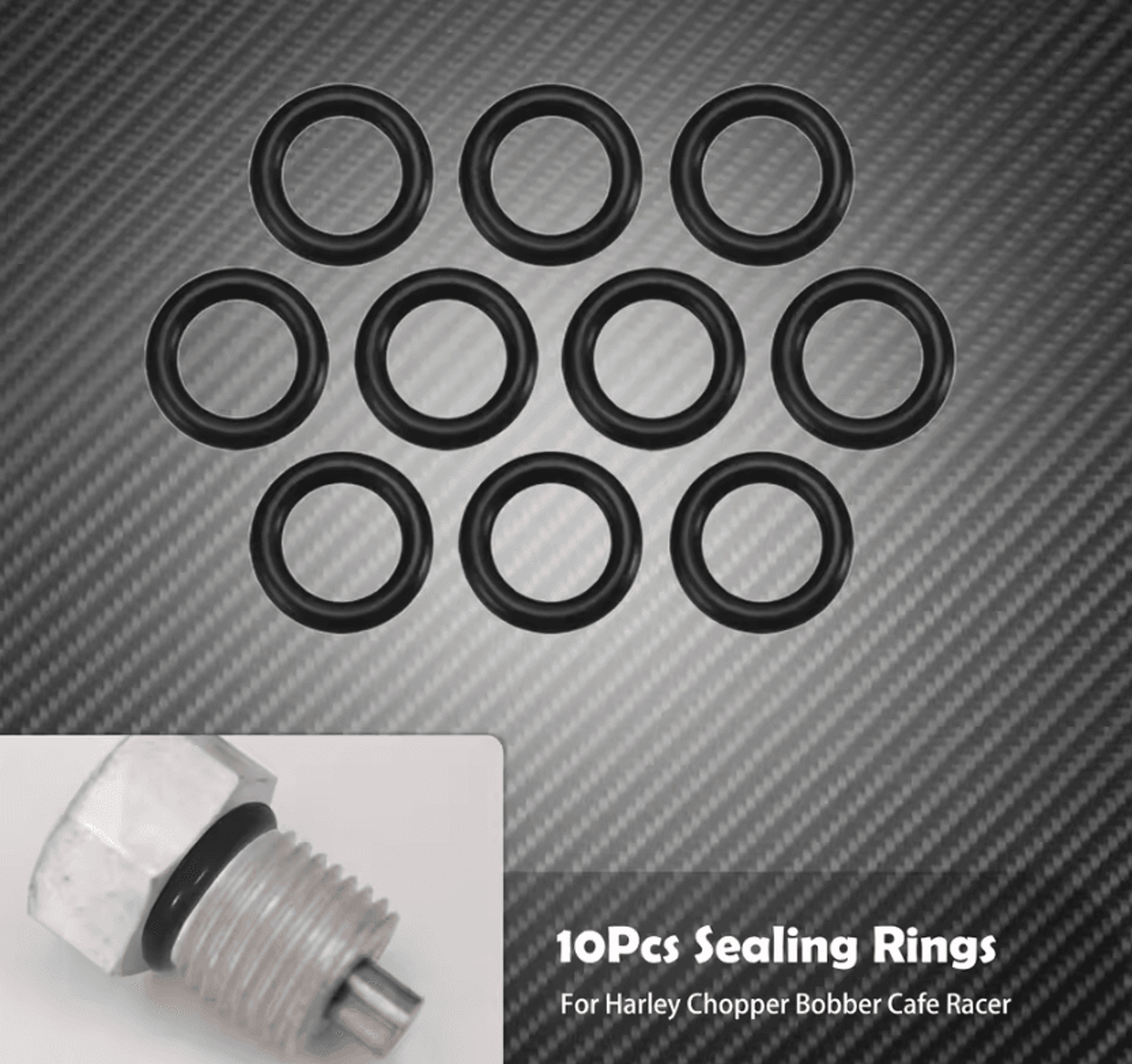 10 pack 11105 oil drain plug o-rings for harley sportster touring dyna softail