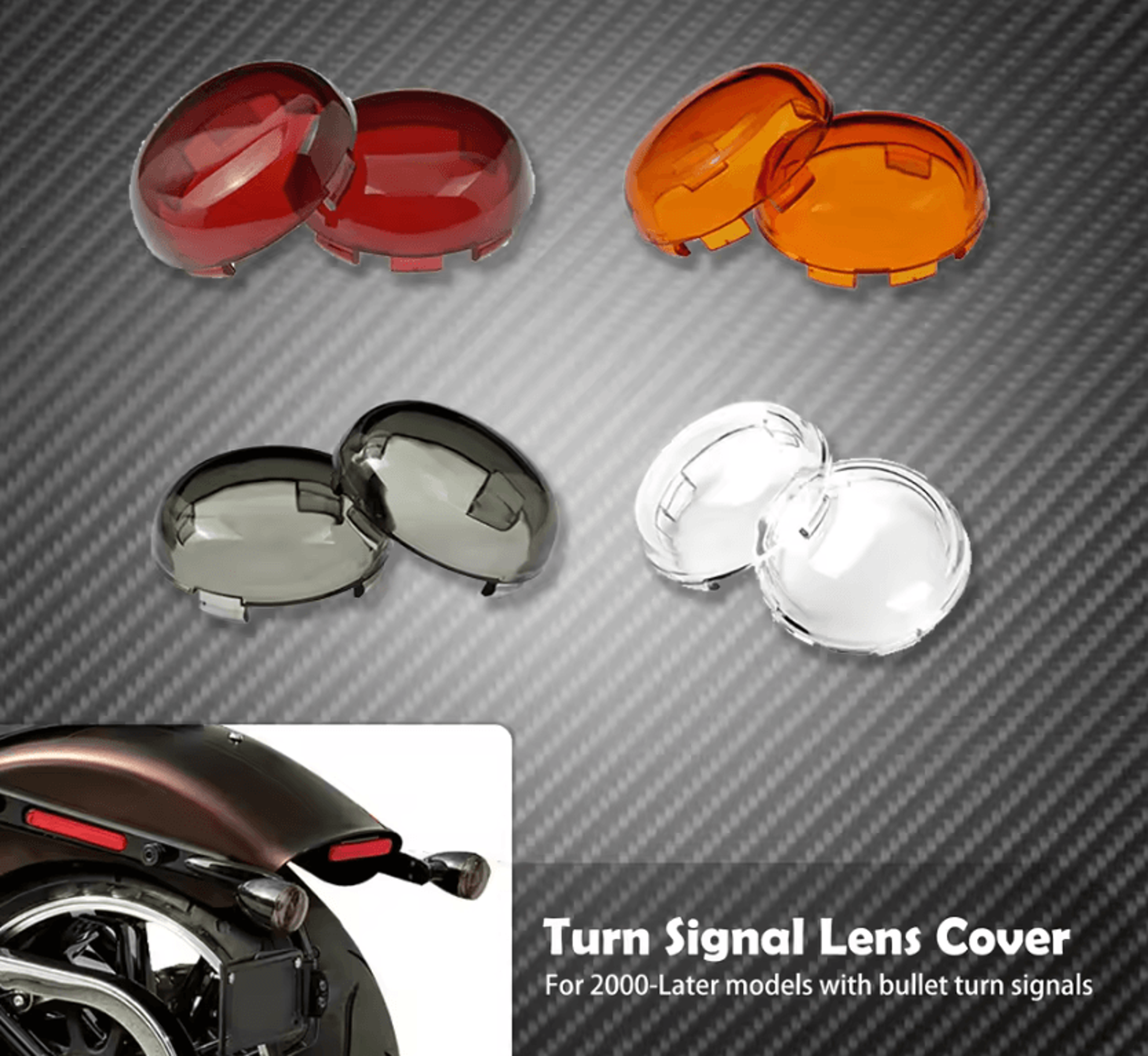 custom turn signal lens covers for harley sportster touring dyna softail