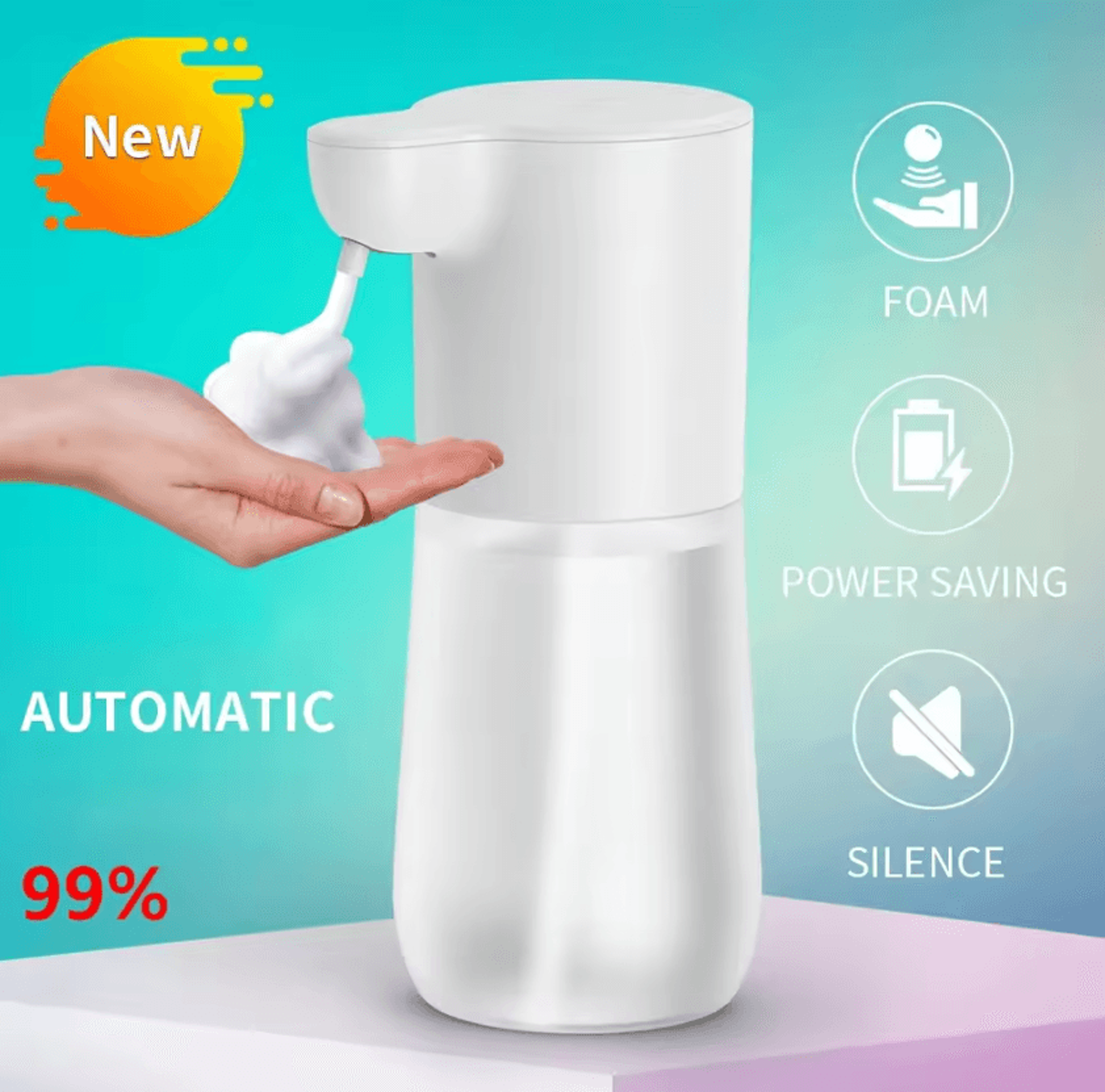 purefoam 350ml rechargeable automatic soap dispenser