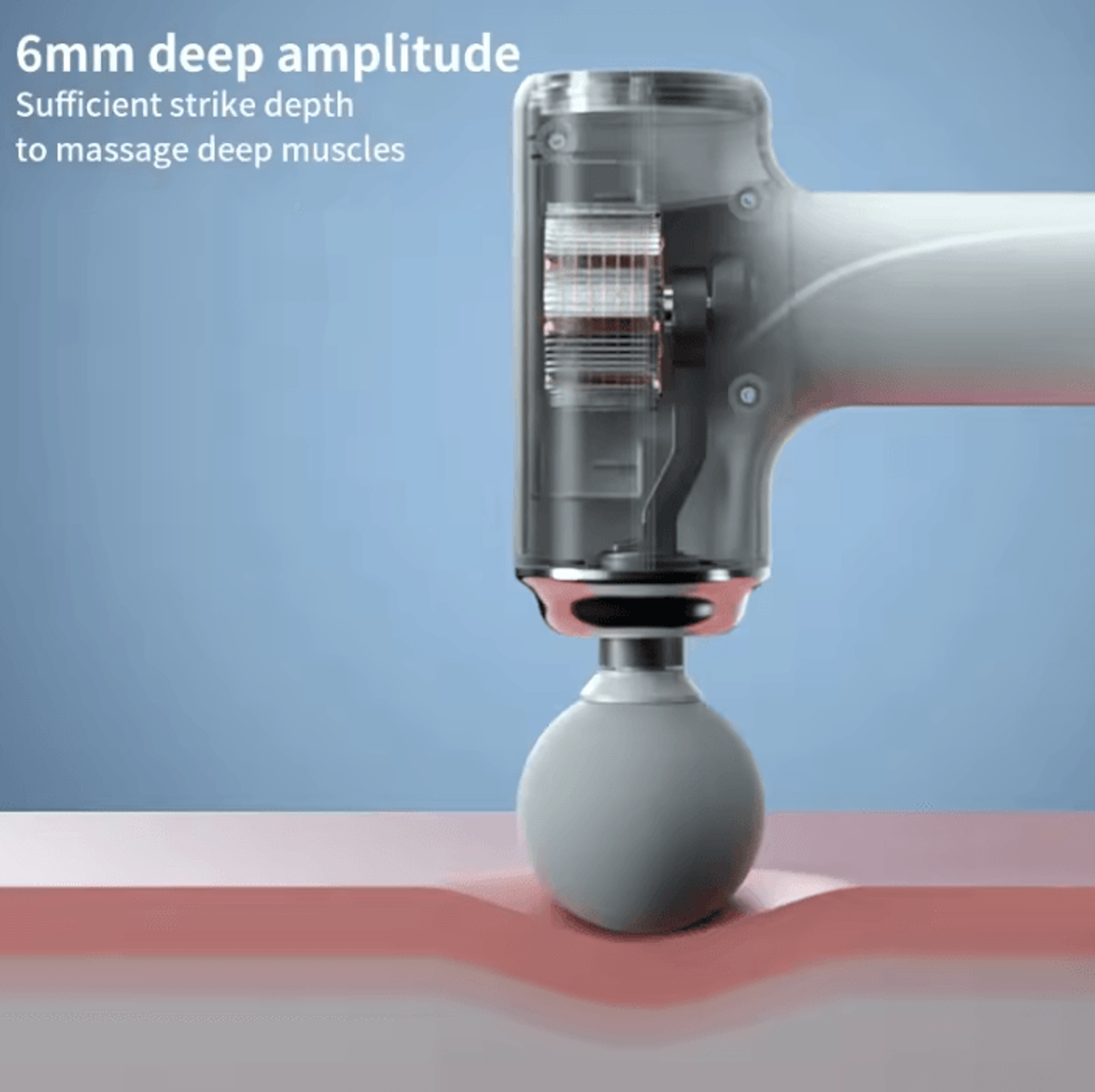 pulseease portable deep tissue massage gun with 4 heads
