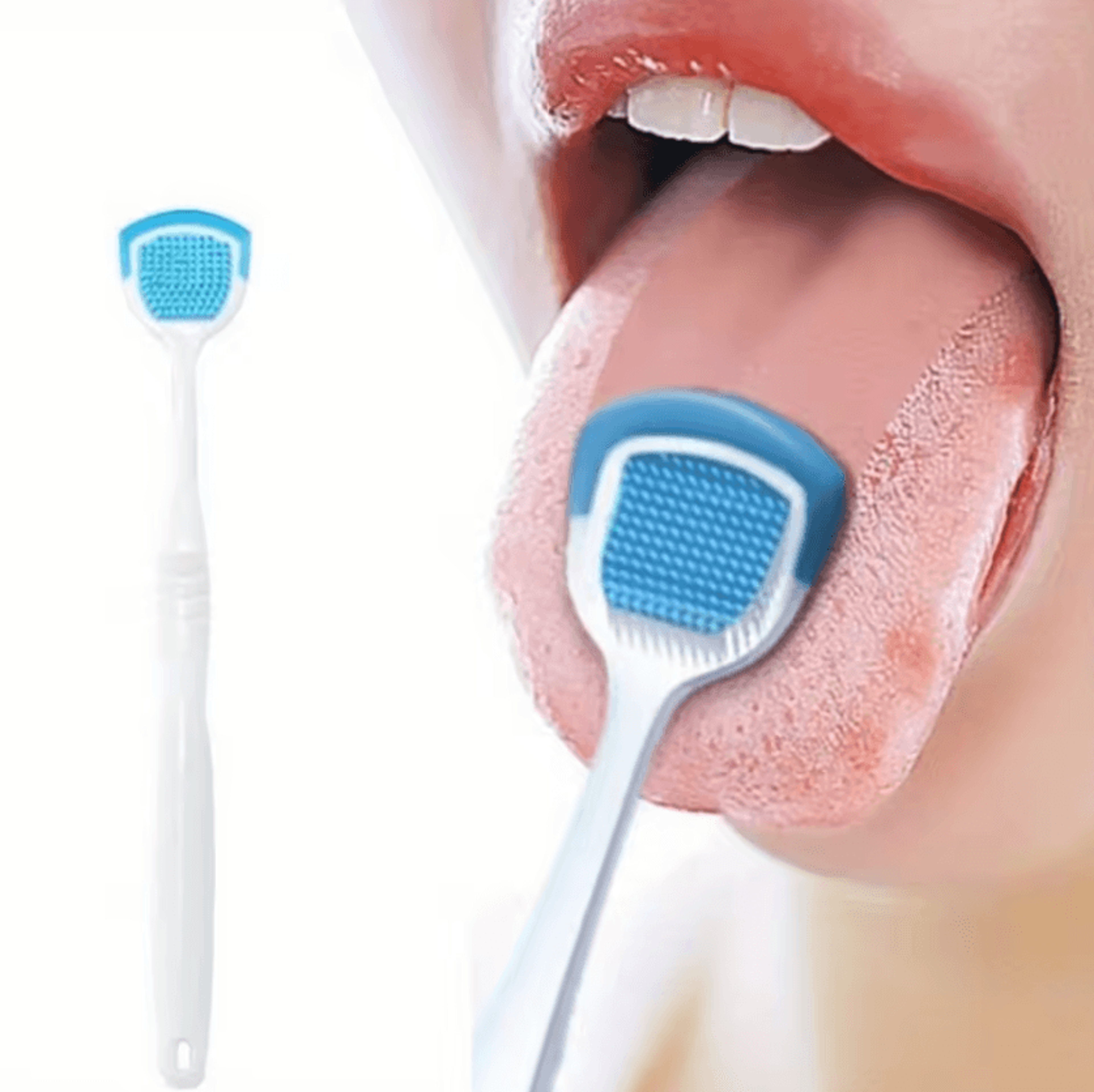 freshglide reusable silicone tongue cleaner