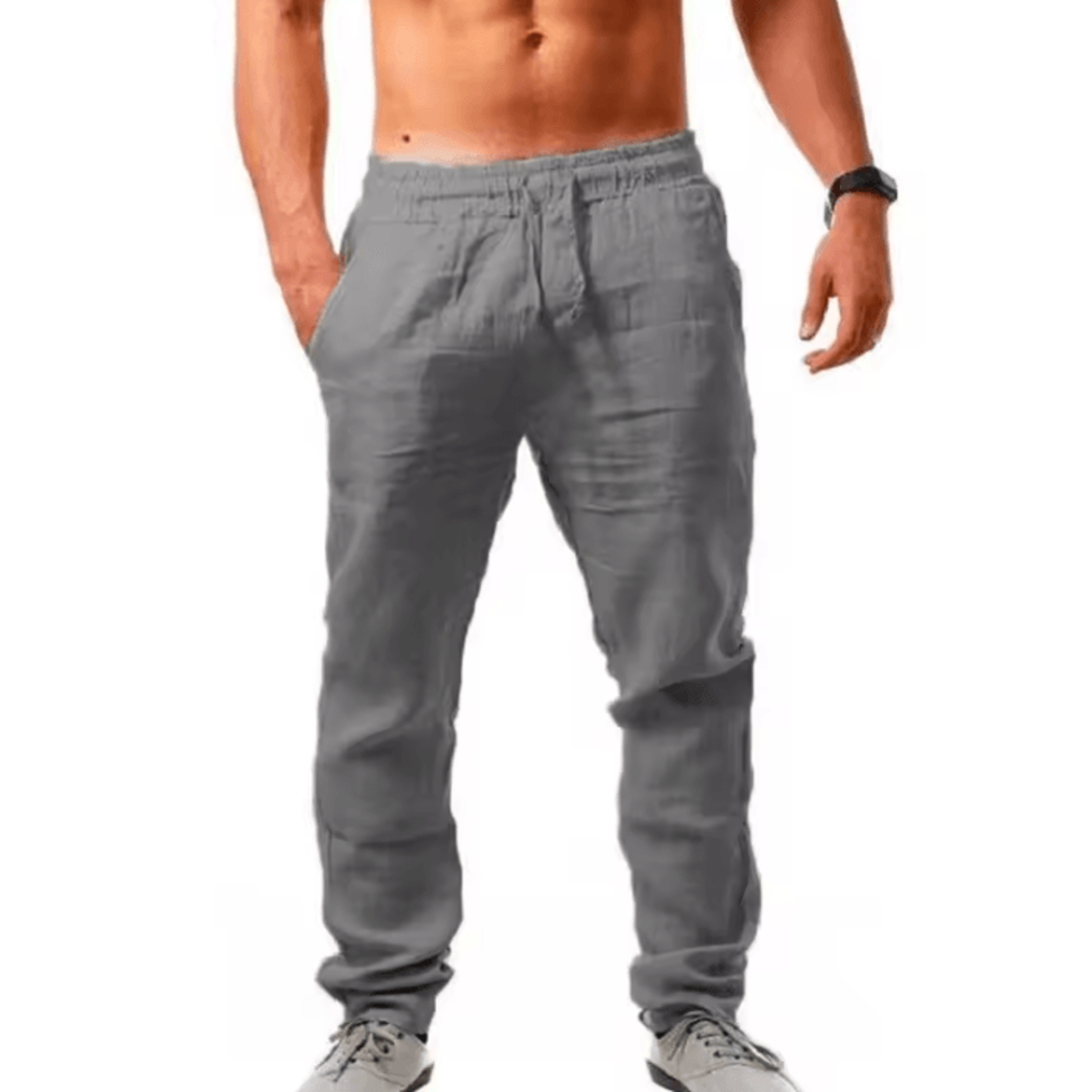 urbanbreeze men's cotton linen casual trousers