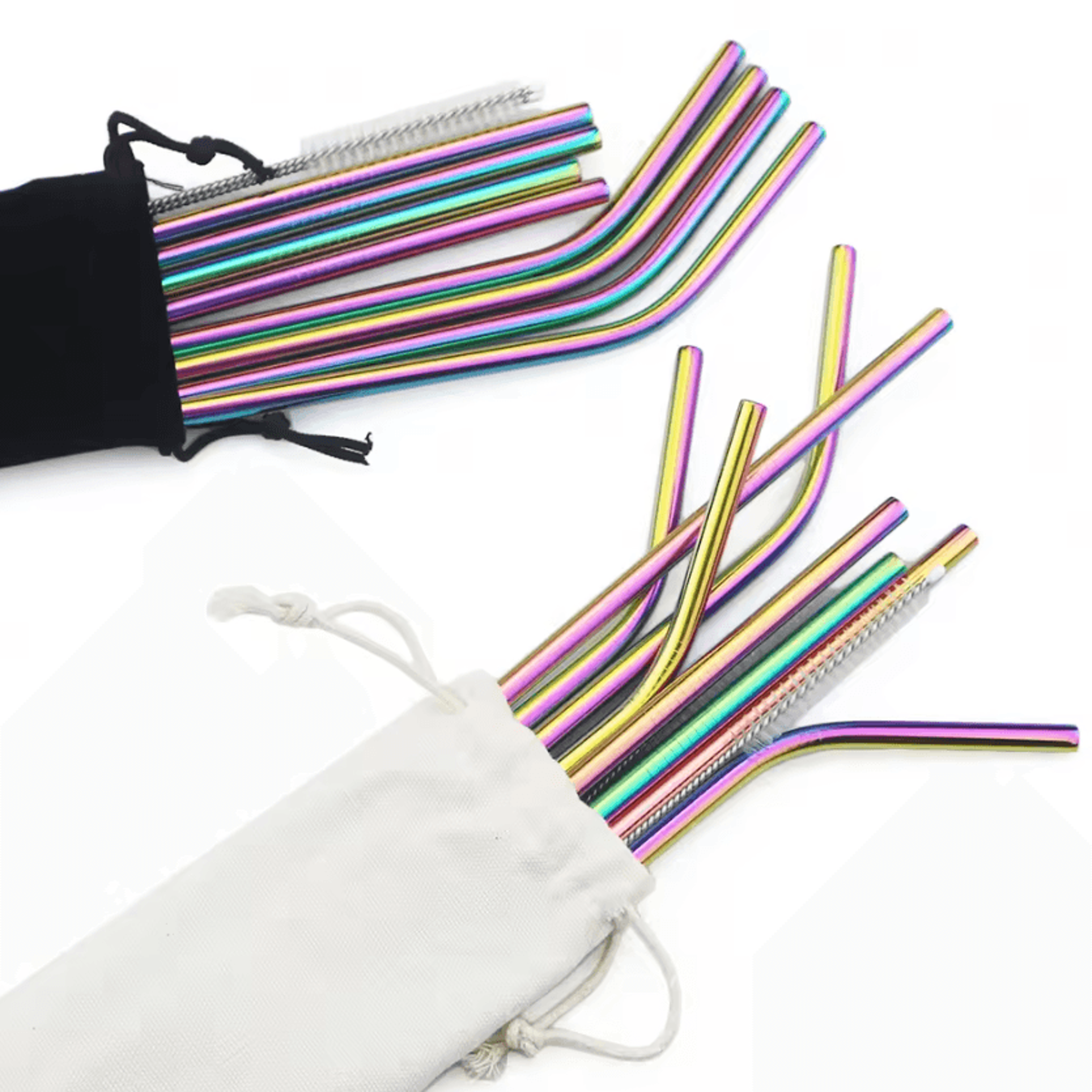 sipshine colorful 304 stainless steel reusable straw set
