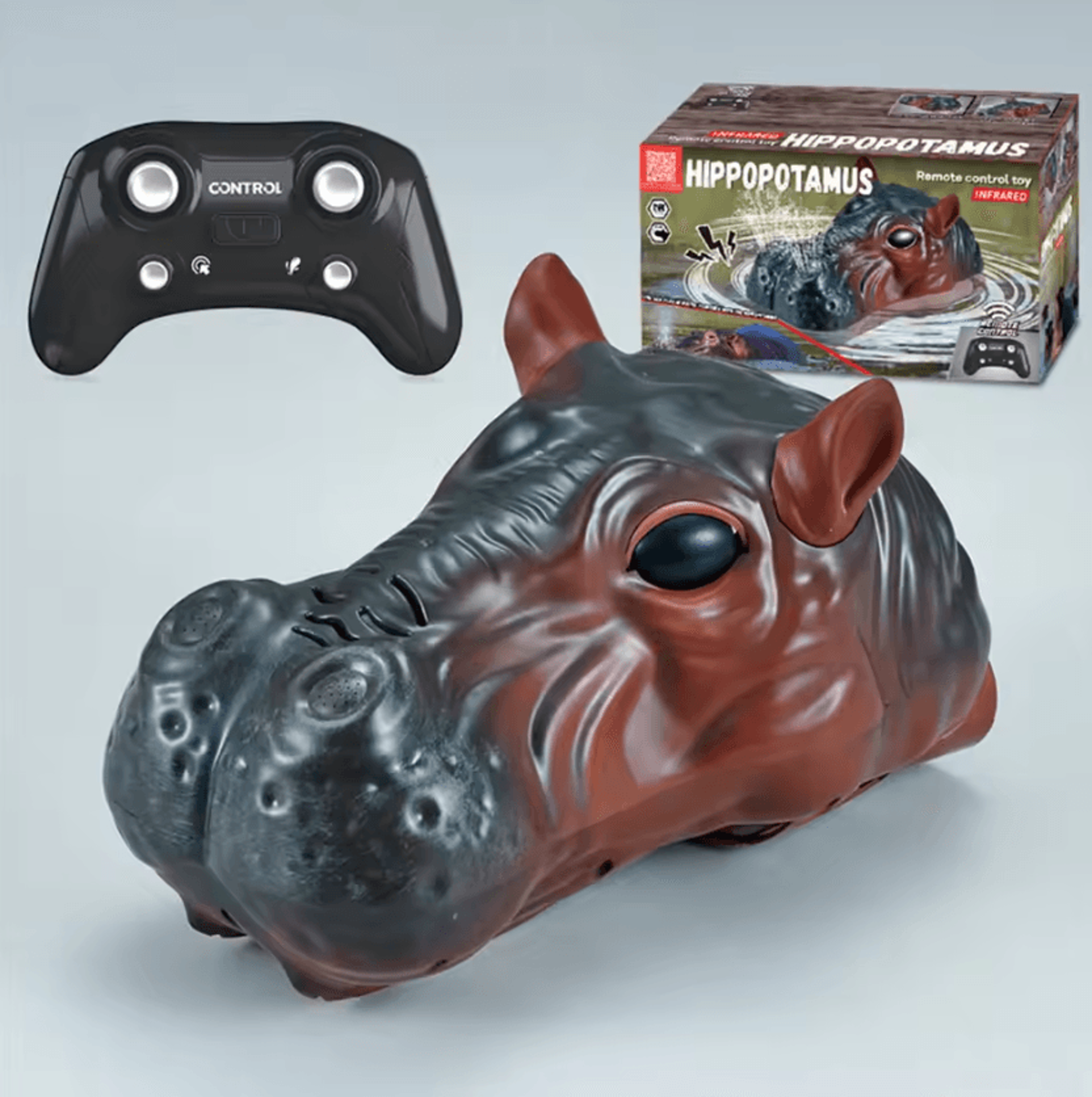 hipposplash 2.4ghz remote control water-spraying hippo boat