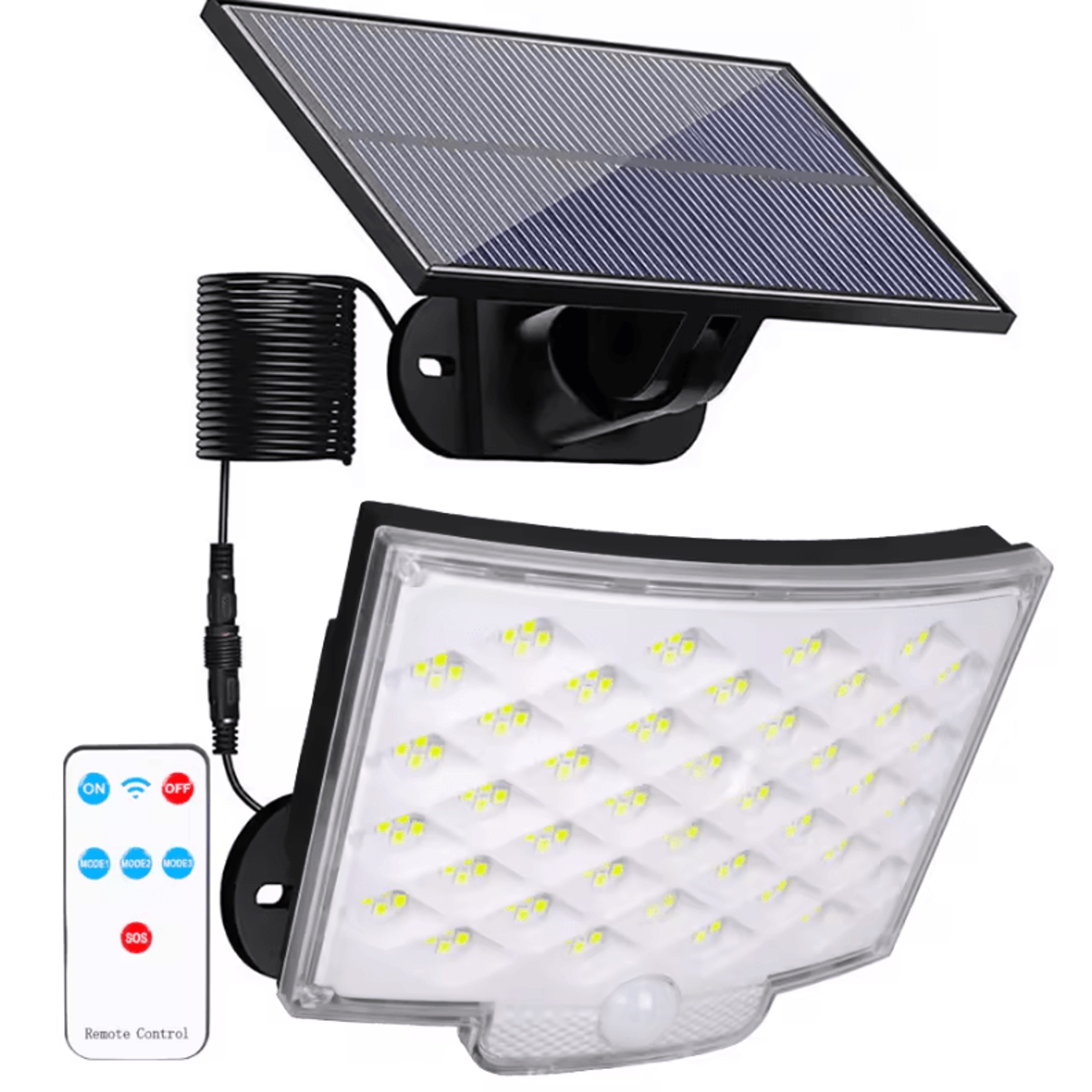 sunguard 160 led solar motion sensor flood light with separate panel
