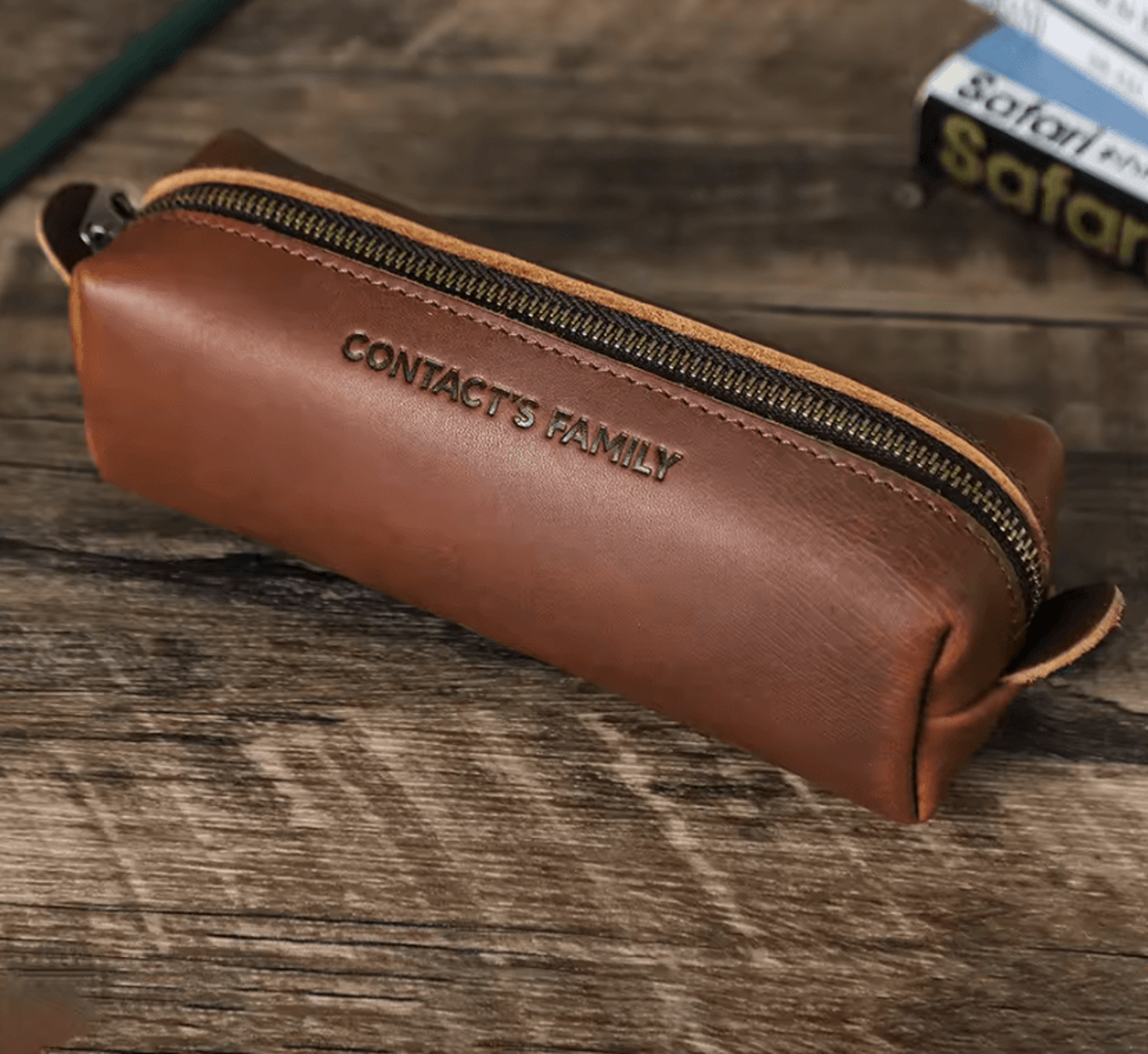 heritagepen retro leather pencil case for school and office organization
