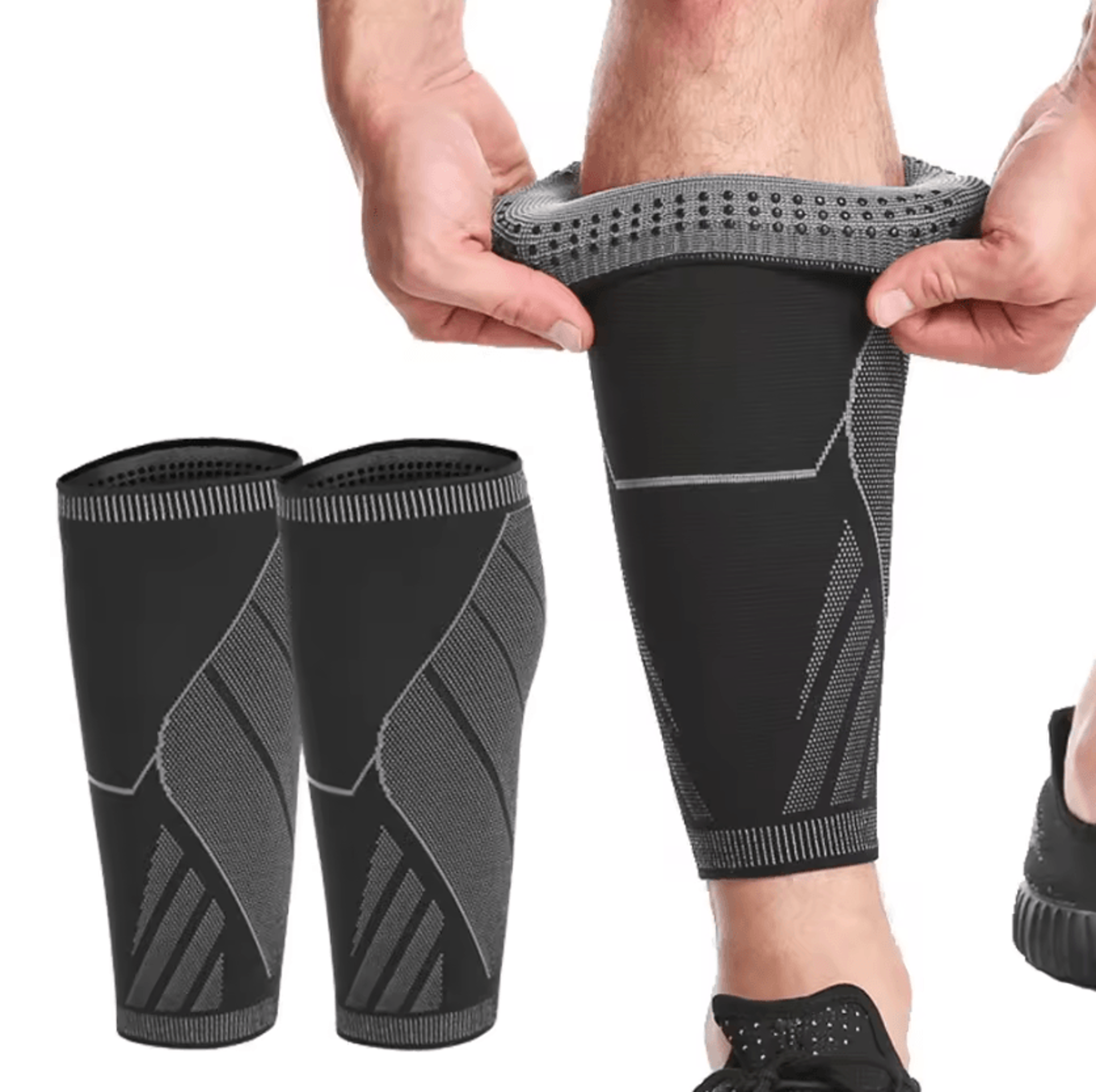 comfortflex calf compression sleeves for men and women - supportive leg sleeves for everyday comfort