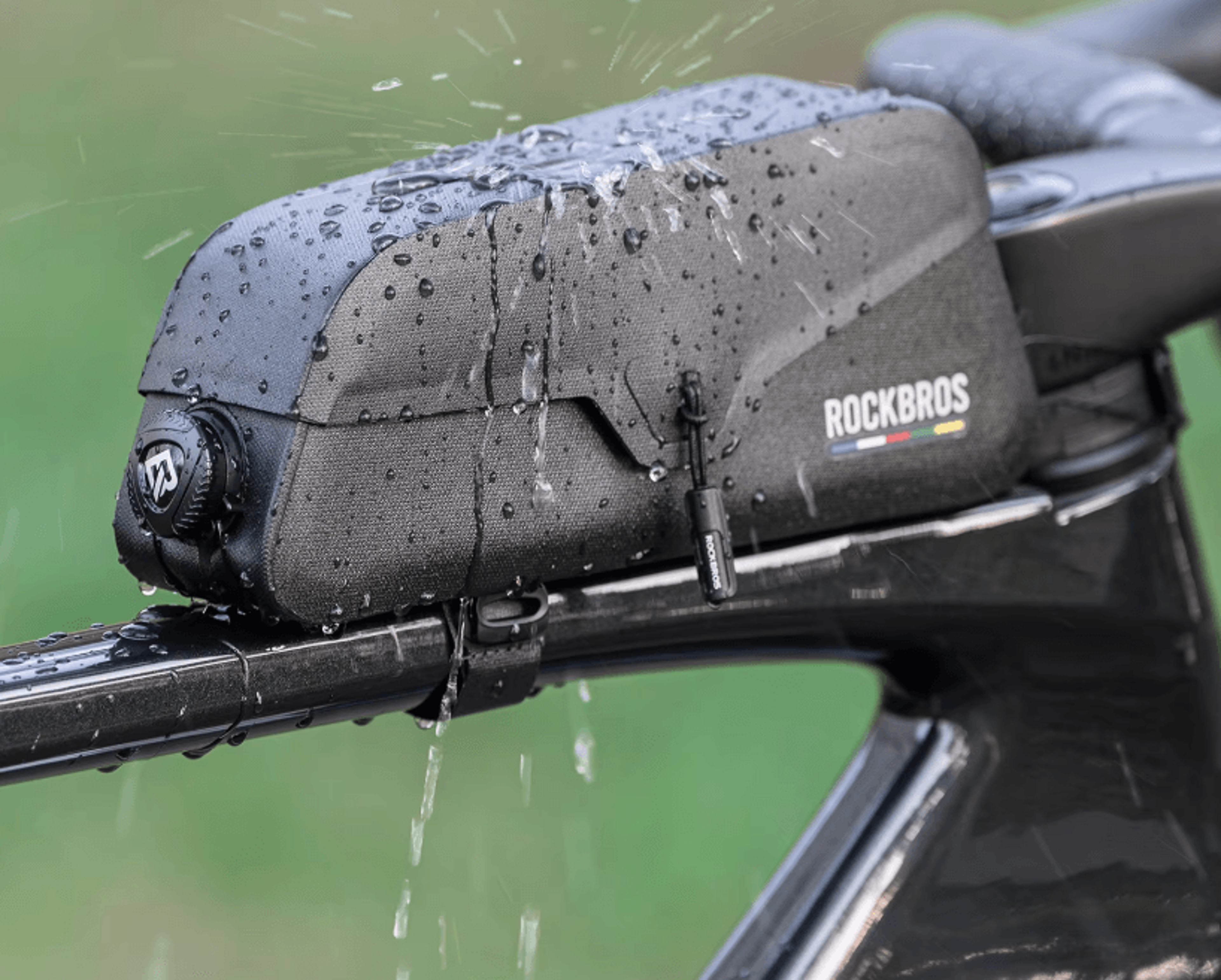 rockbros road to sky magnetic bicycle front bag with waterproof phone storage
