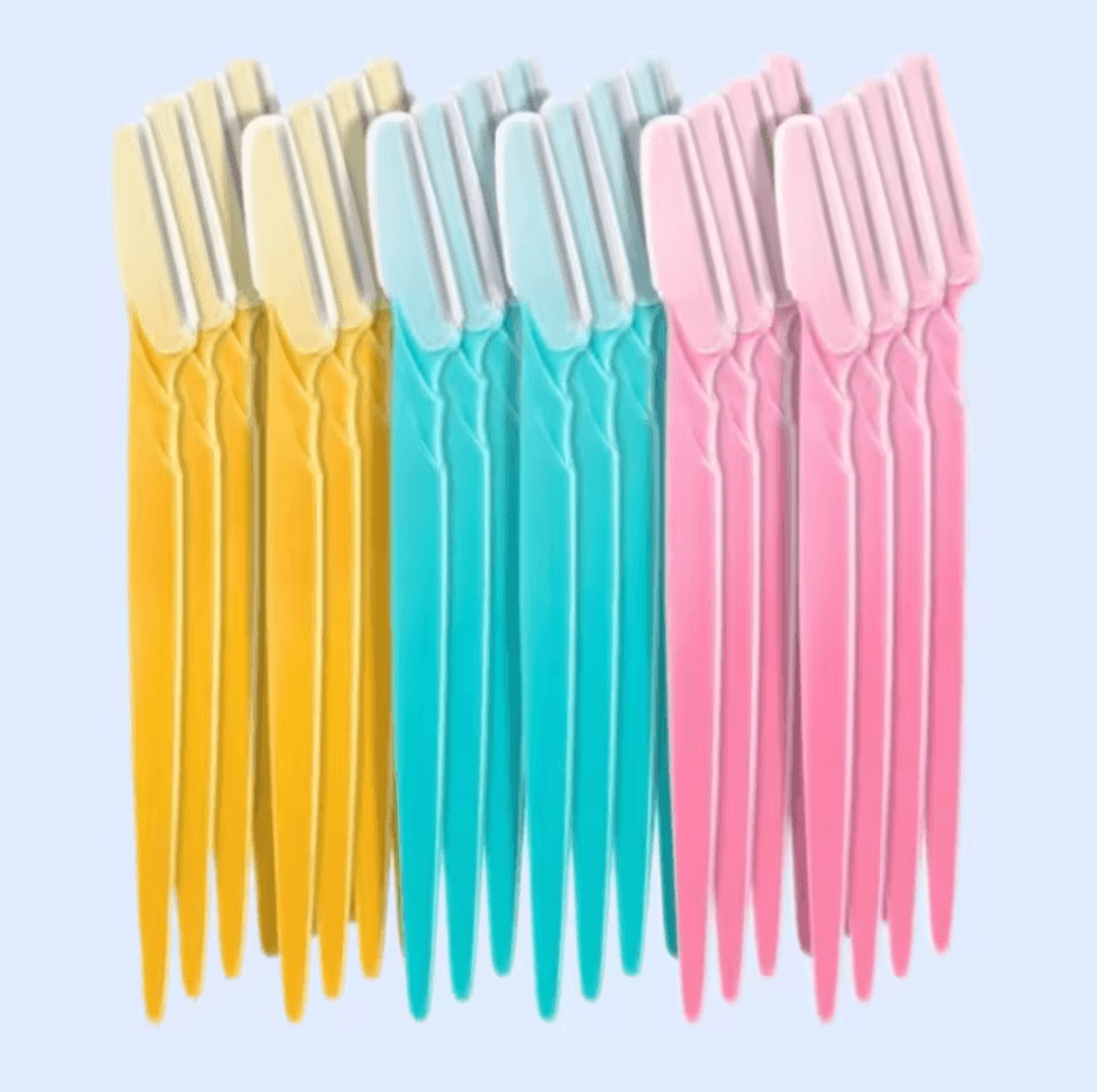 kshbo smoothglow 10-piece eyebrow razor and facial dermaplaning tool set