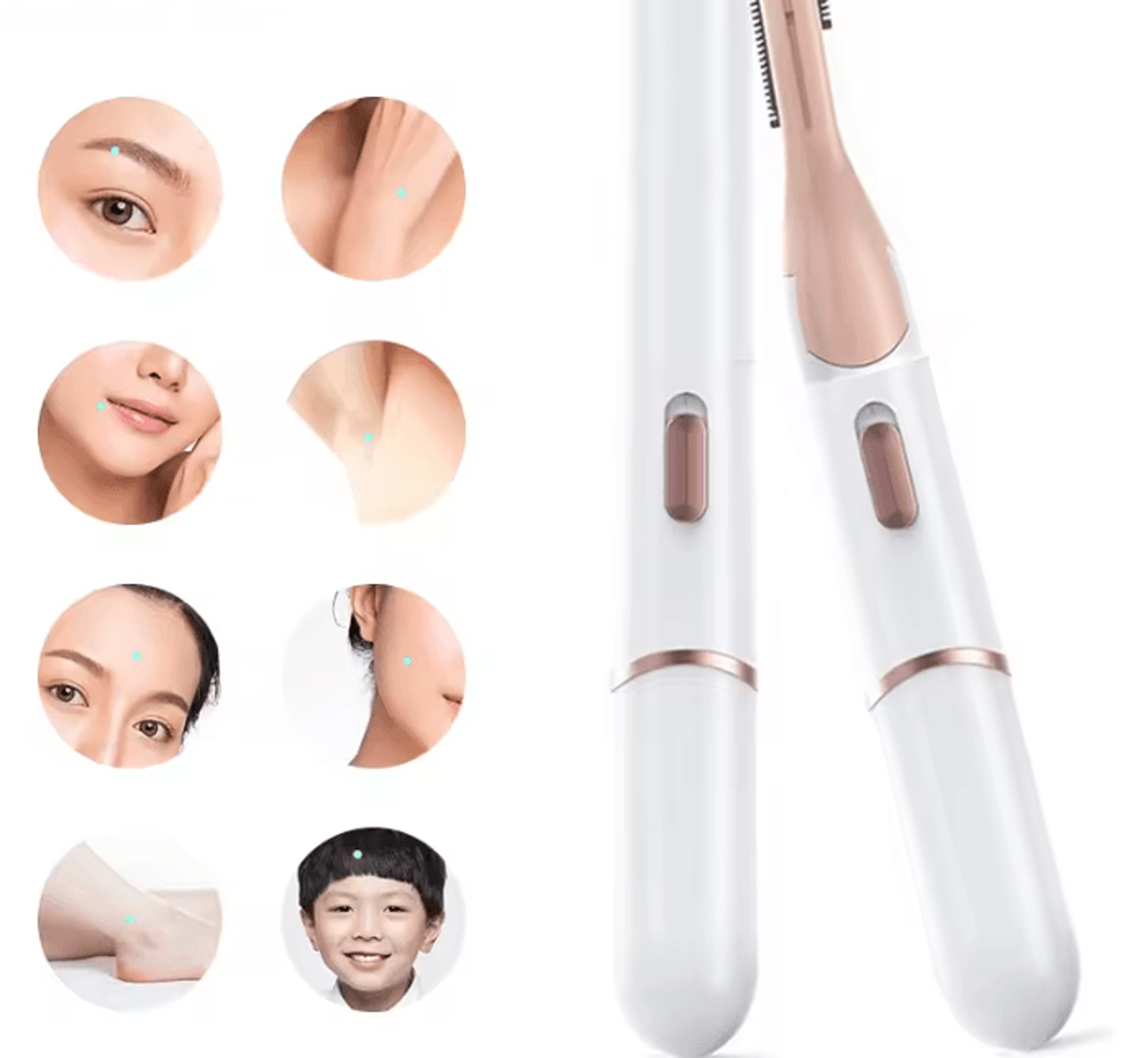 glowtrim mini usb electric eyebrow and facial hair trimmer for women