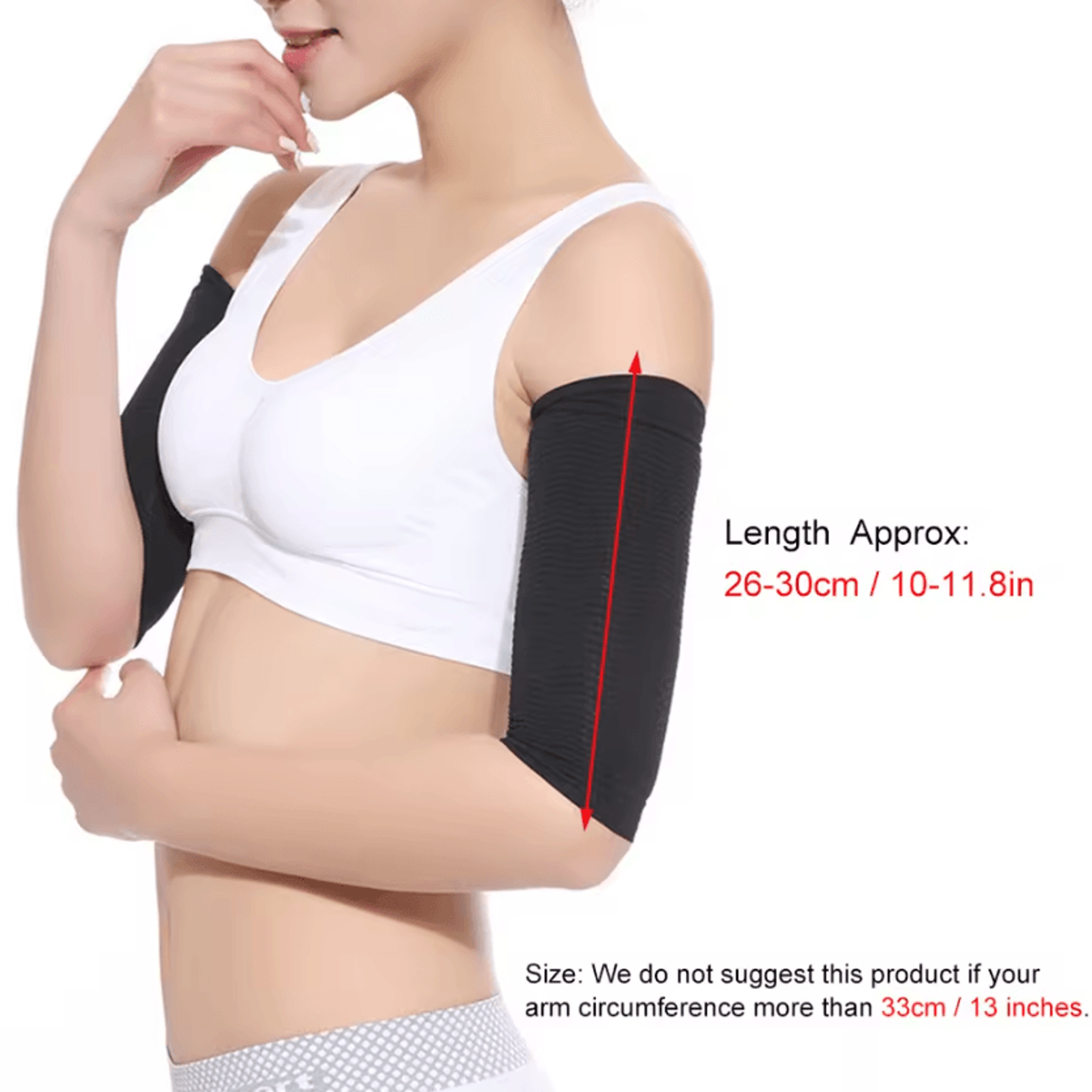 SculptFit Womens Upper Arm Compression Shaper Sleeves For A Smooth Silhouette 2