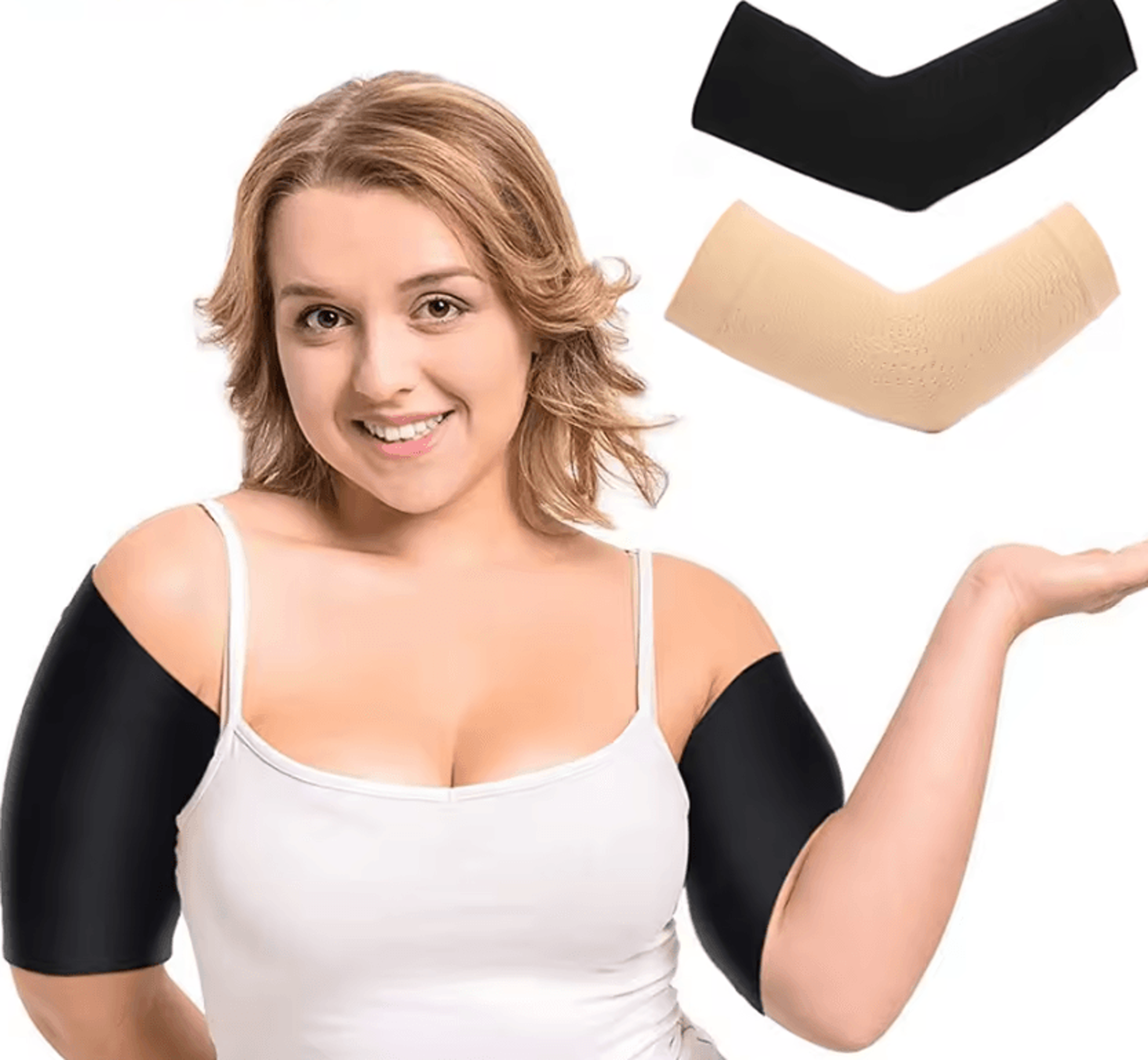 sculptfit women's upper arm compression shaper sleeves for a smooth silhouette