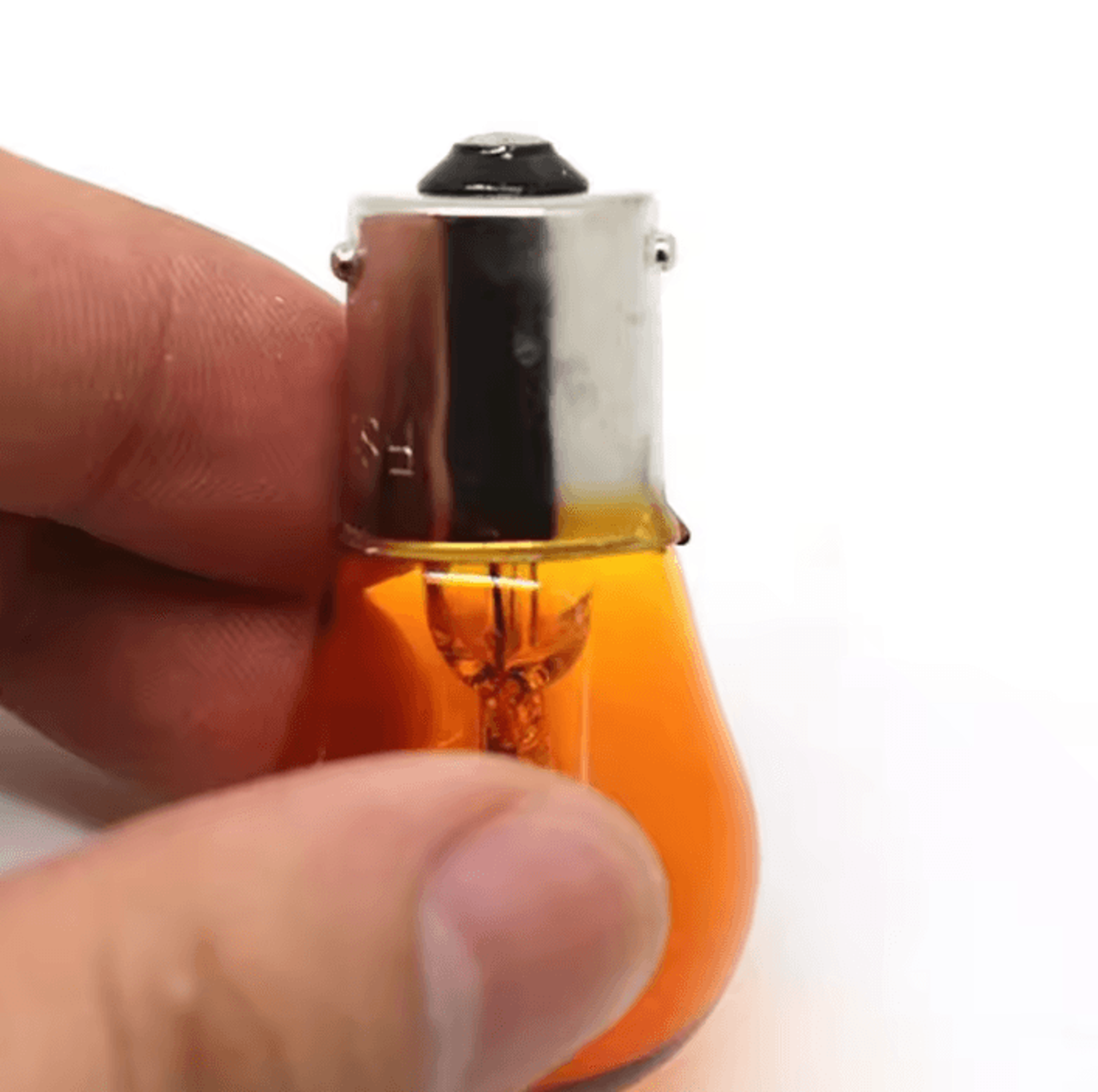 AmberGlow 2Piece P21W 1156 BA15S Amber Halogen Turn Signal Bulbs For Cars And Scooters 5