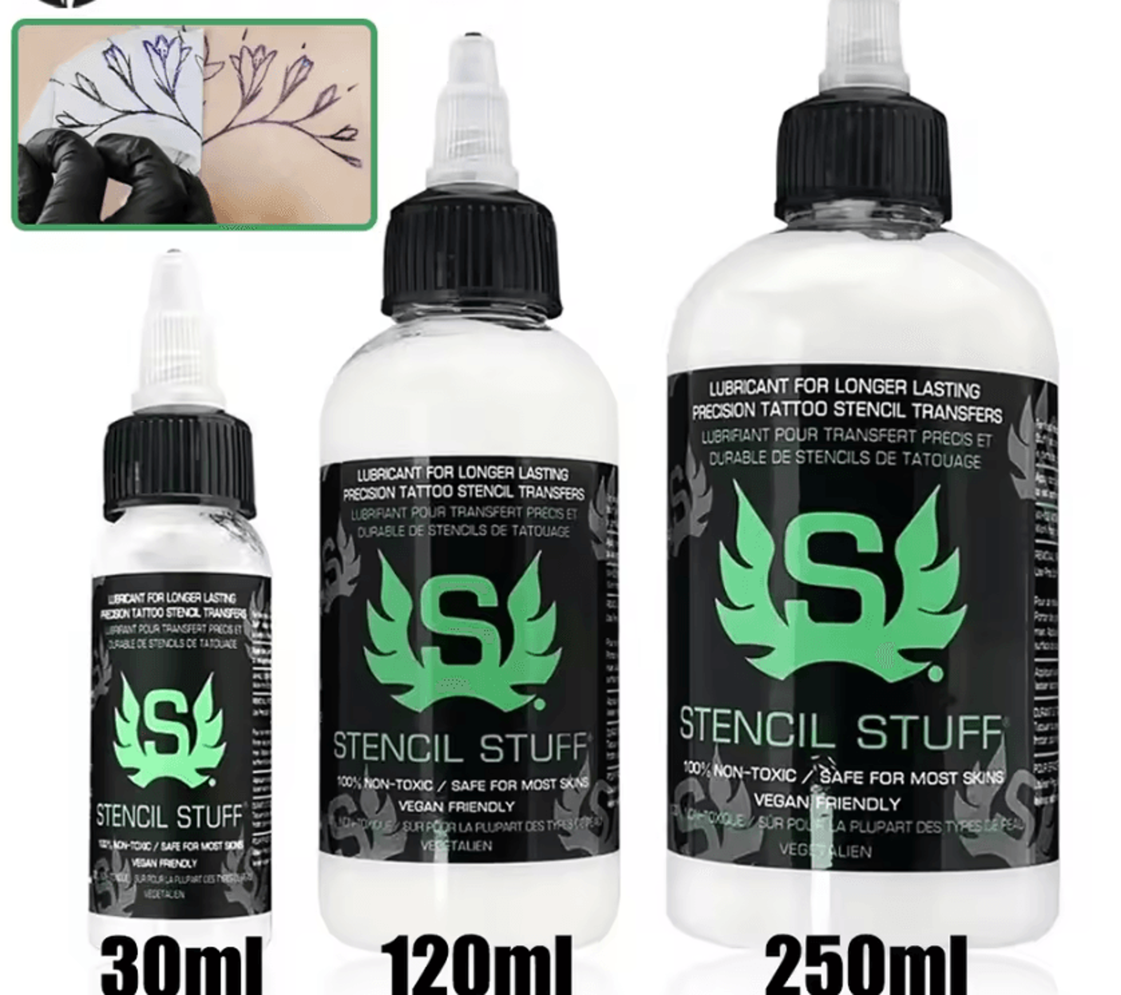 inkflow tattoo stencil transfer gel for clear and precise design application