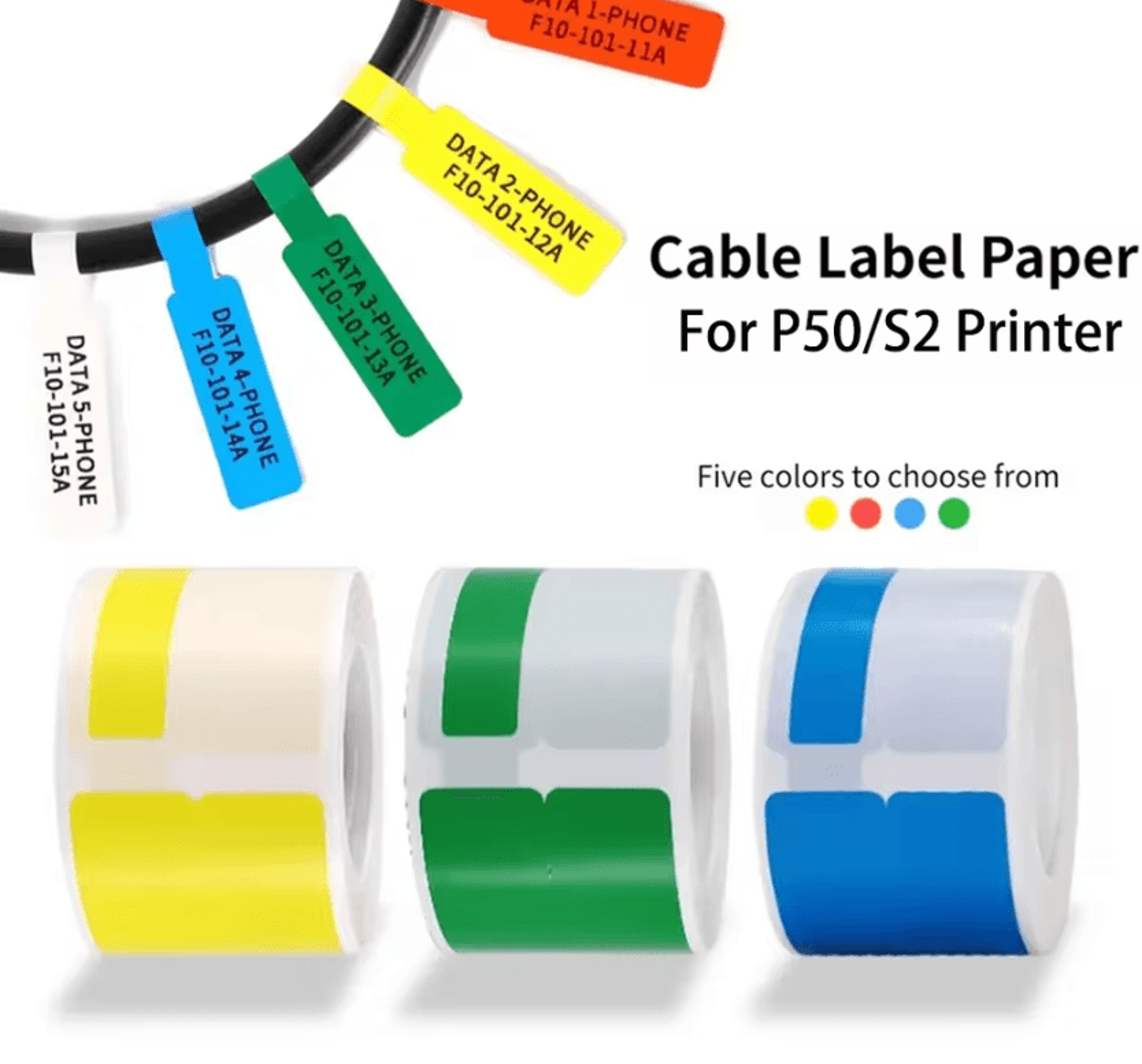 marklife wireguard waterproof thermal cable labels for p50 s2 d100 and d200 printers