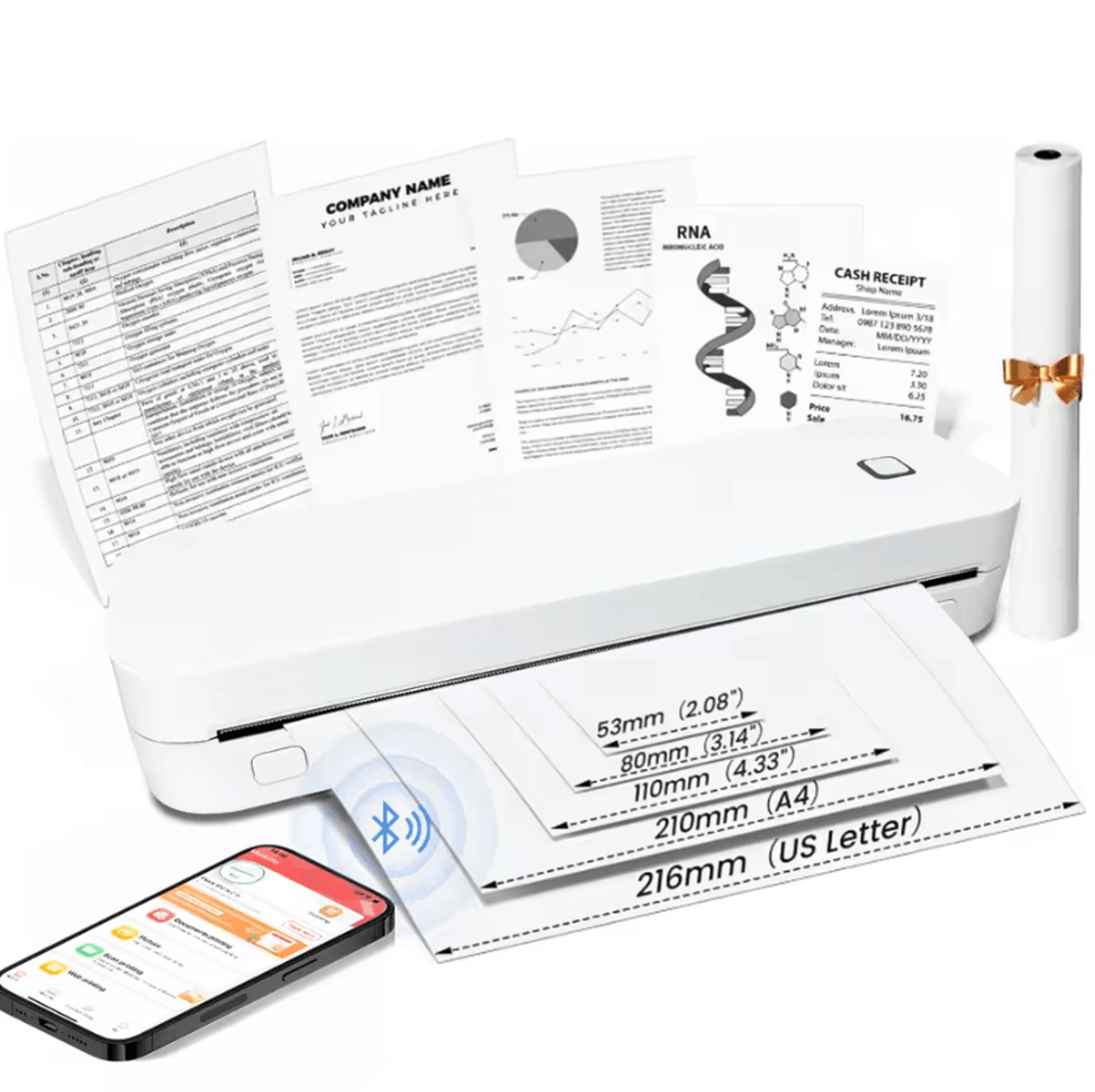 marklife inkflow mini a4 bluetooth thermal printer for tattoo designs and office documents