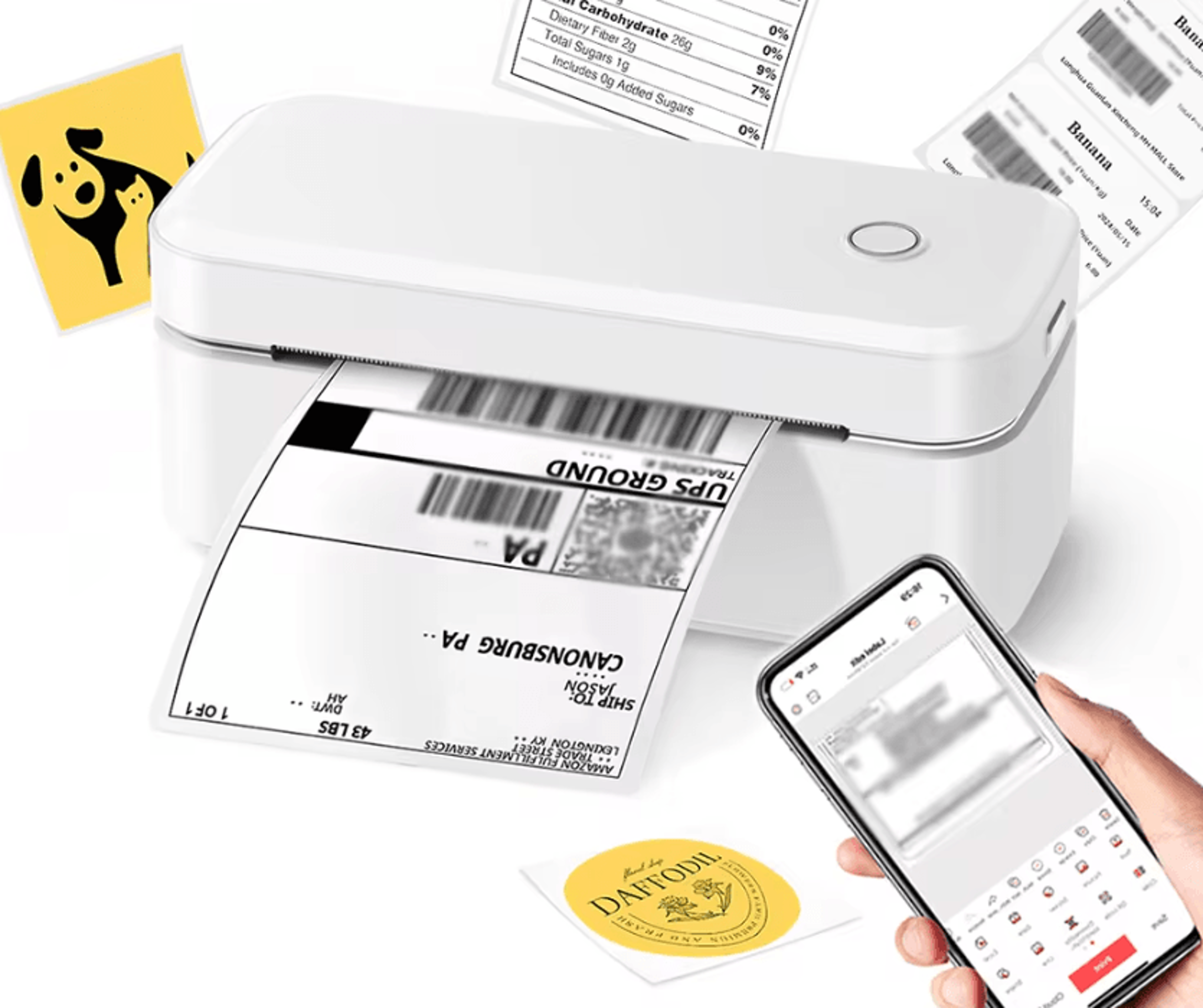 marklife x4 parcelflow bluetooth 4x6 thermal shipping label printer for small businesses