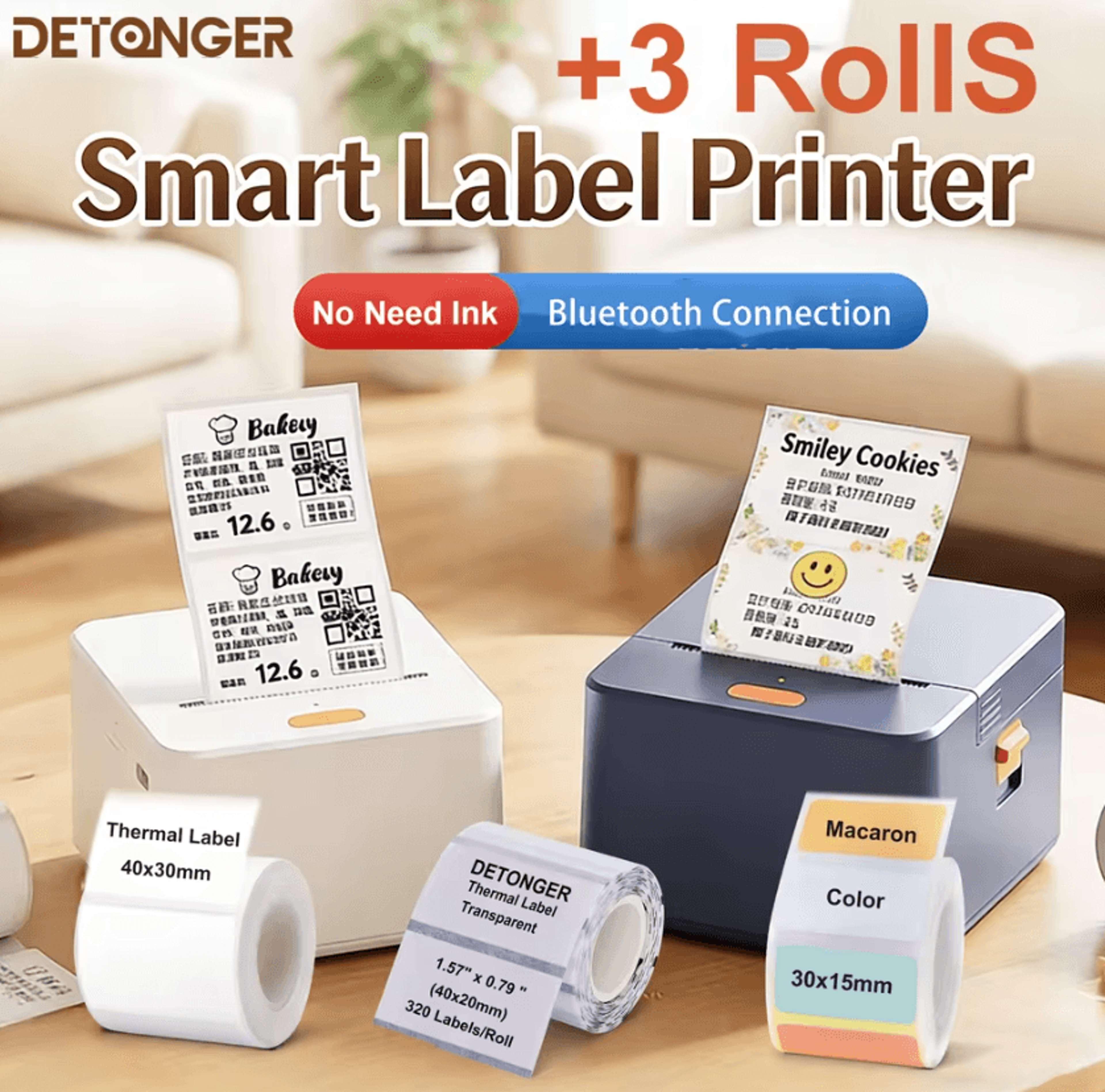 detonger p1 pocketprint mini wireless thermal label printer for creative stickers and organization