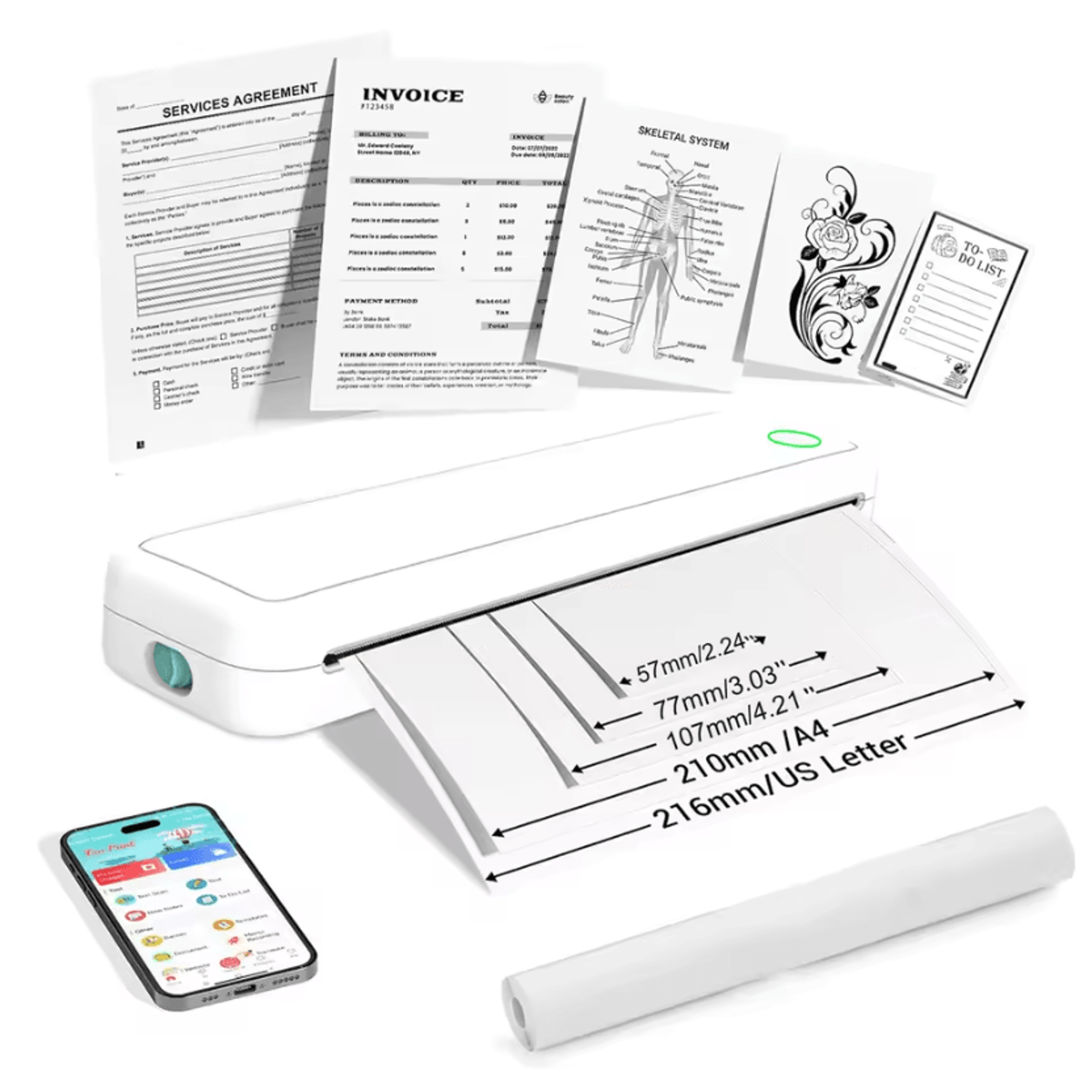 swiftpage air wireless a4 inkless thermal printer for phones laptops and mobile offices