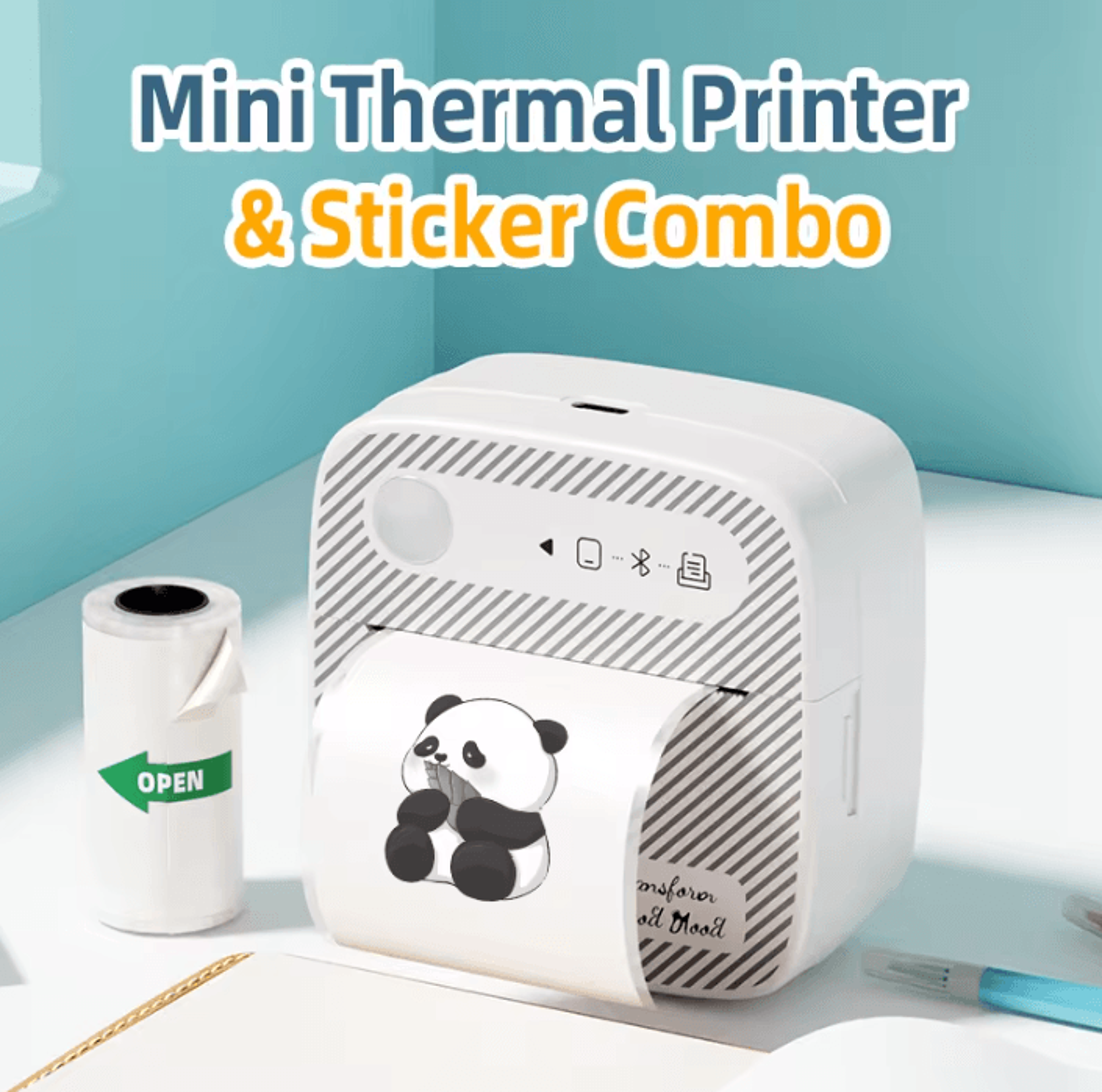 dolewa b3 mini bluetooth label printer portable inkless sticker maker for home office and school