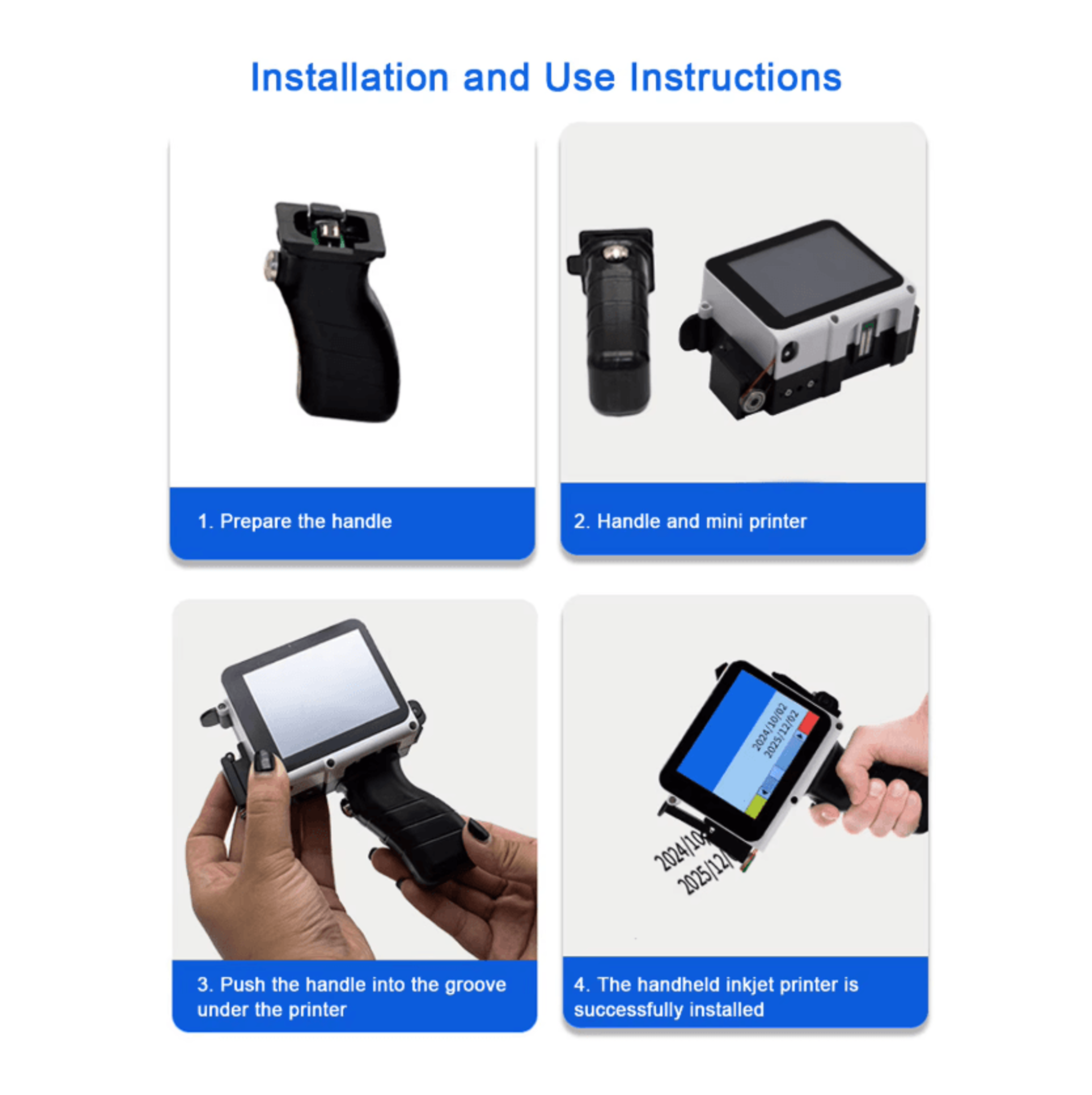 127mm Handheld Inkjet Printer Portable Multilingual Barcode And Batch Date Coding Machine 5
