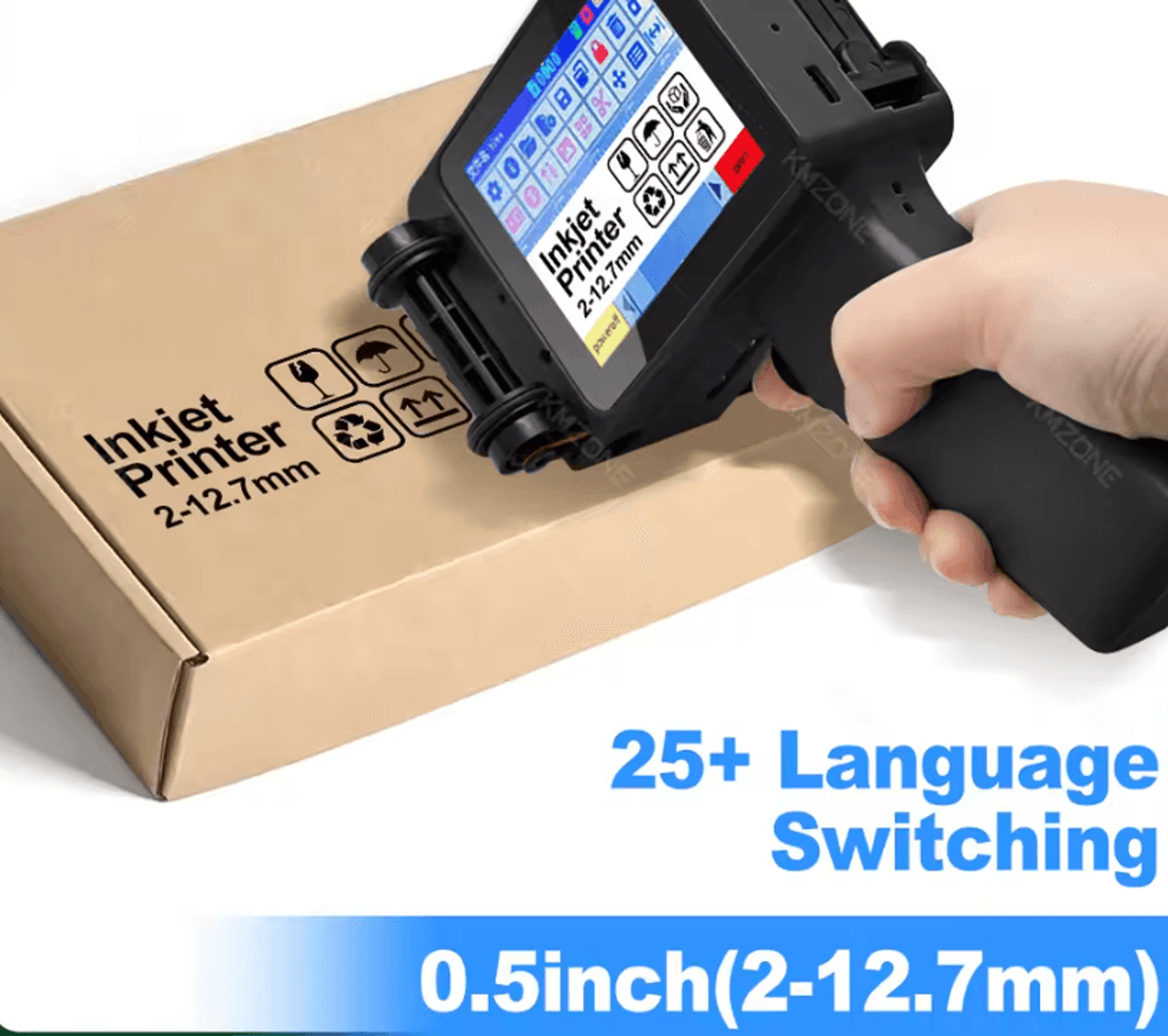 mini handheld inkjet printer 2-12.7mm portable qr barcode and batch date coding machine