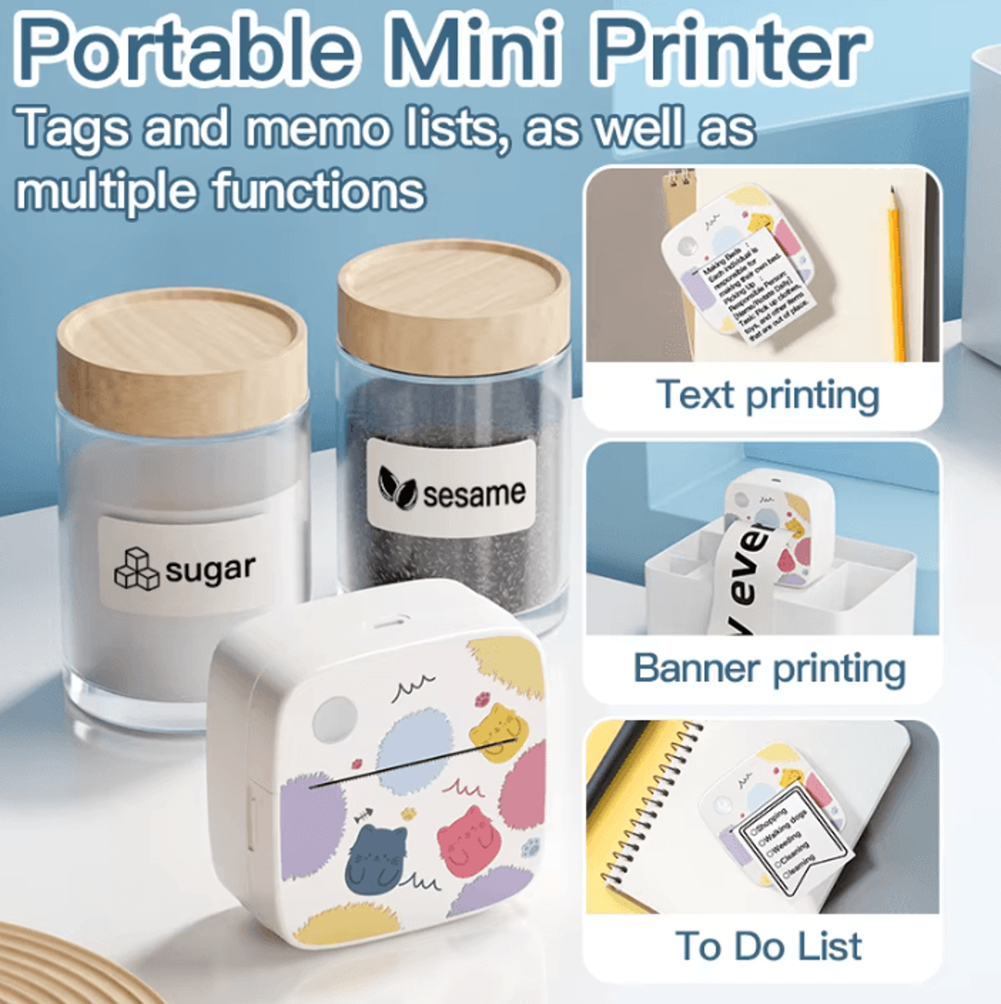 dolewa d2 portable thermal label printer mini inkless photo and sticker maker for diy creative printing