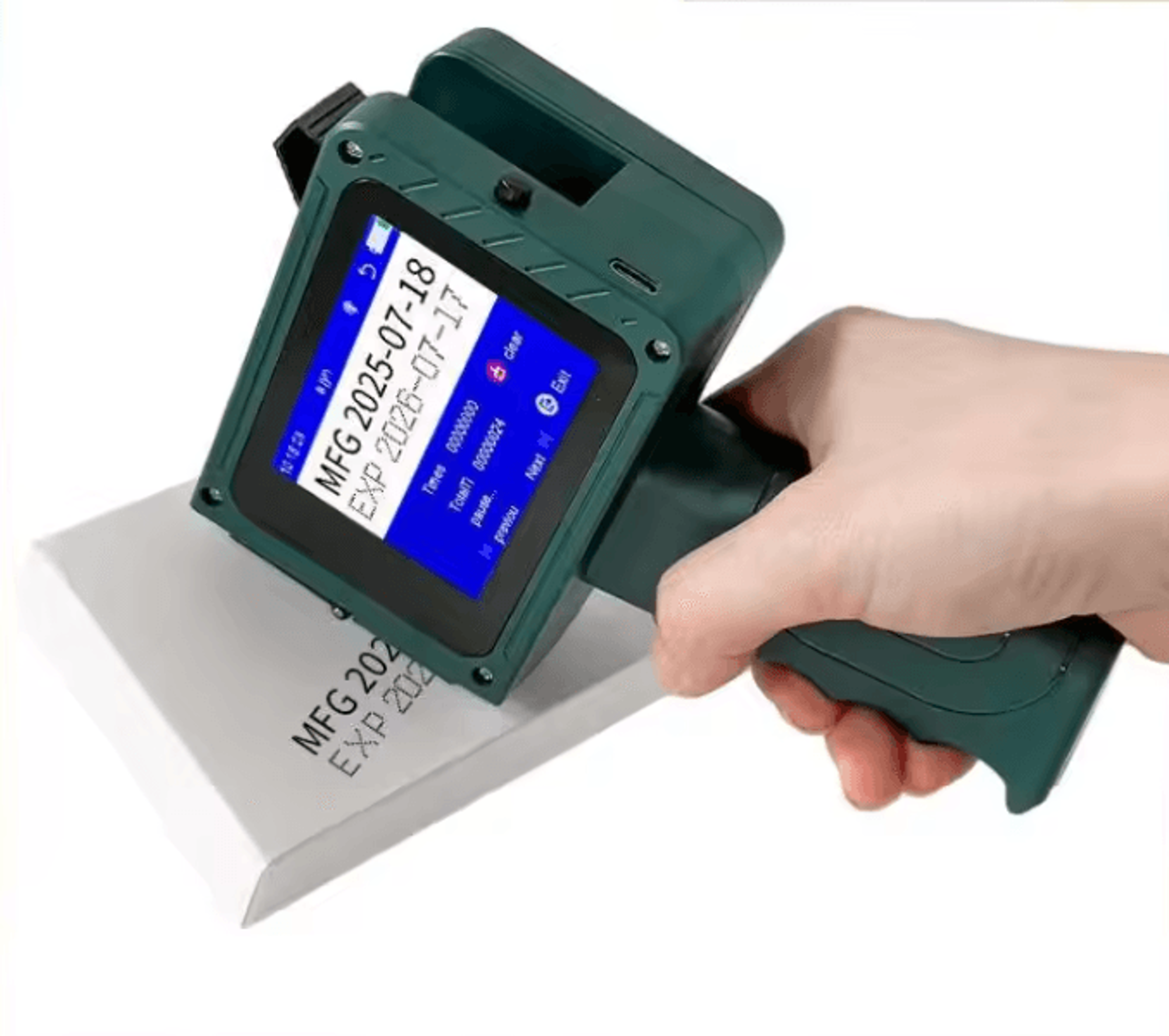 eurannit ec15 12.7mm portable handheld inkjet printer for qr barcode logo and date coding