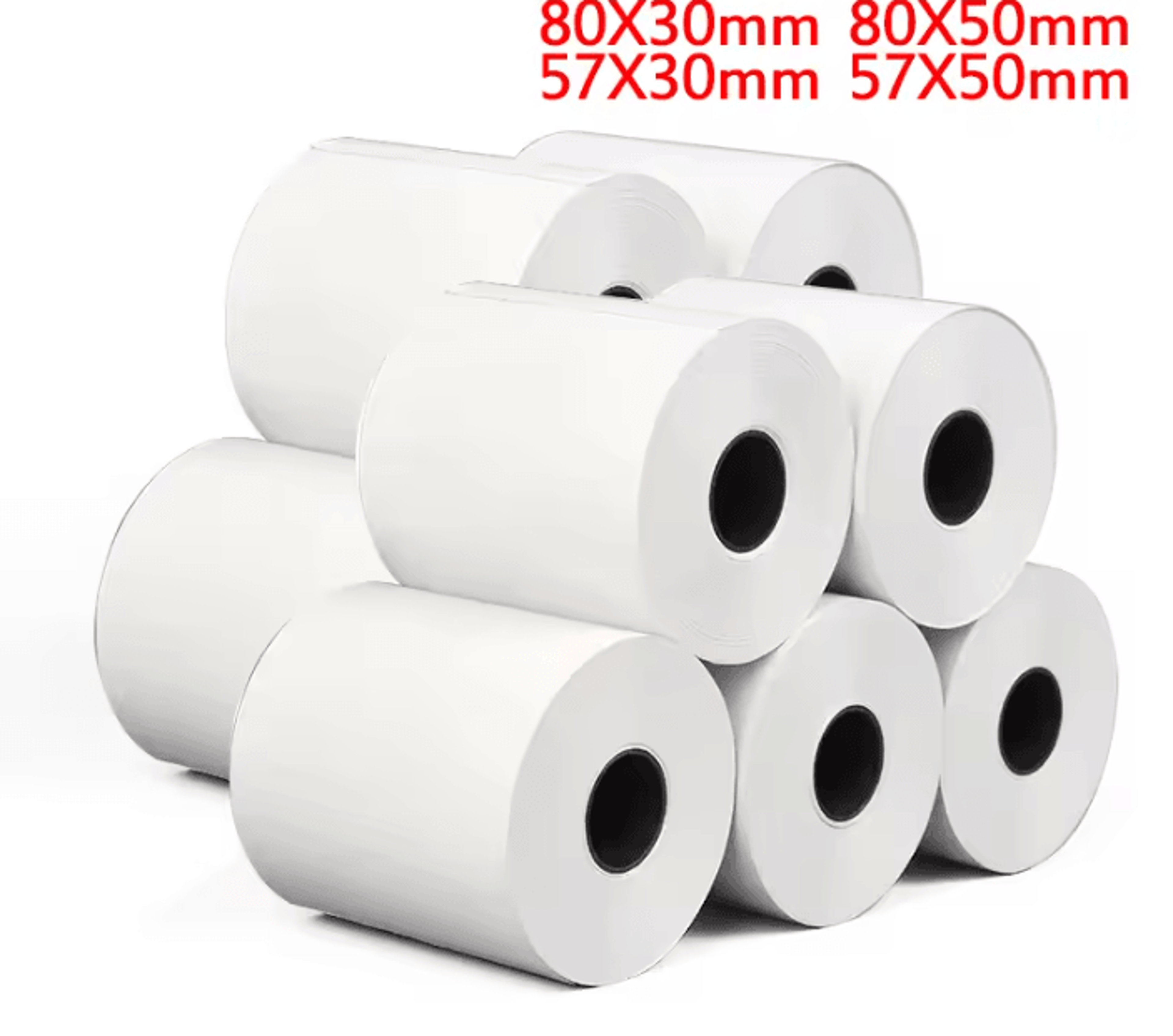 10 rolls thermal receipt paper for pos cash registers and mini receipt printers 57mm 80mm