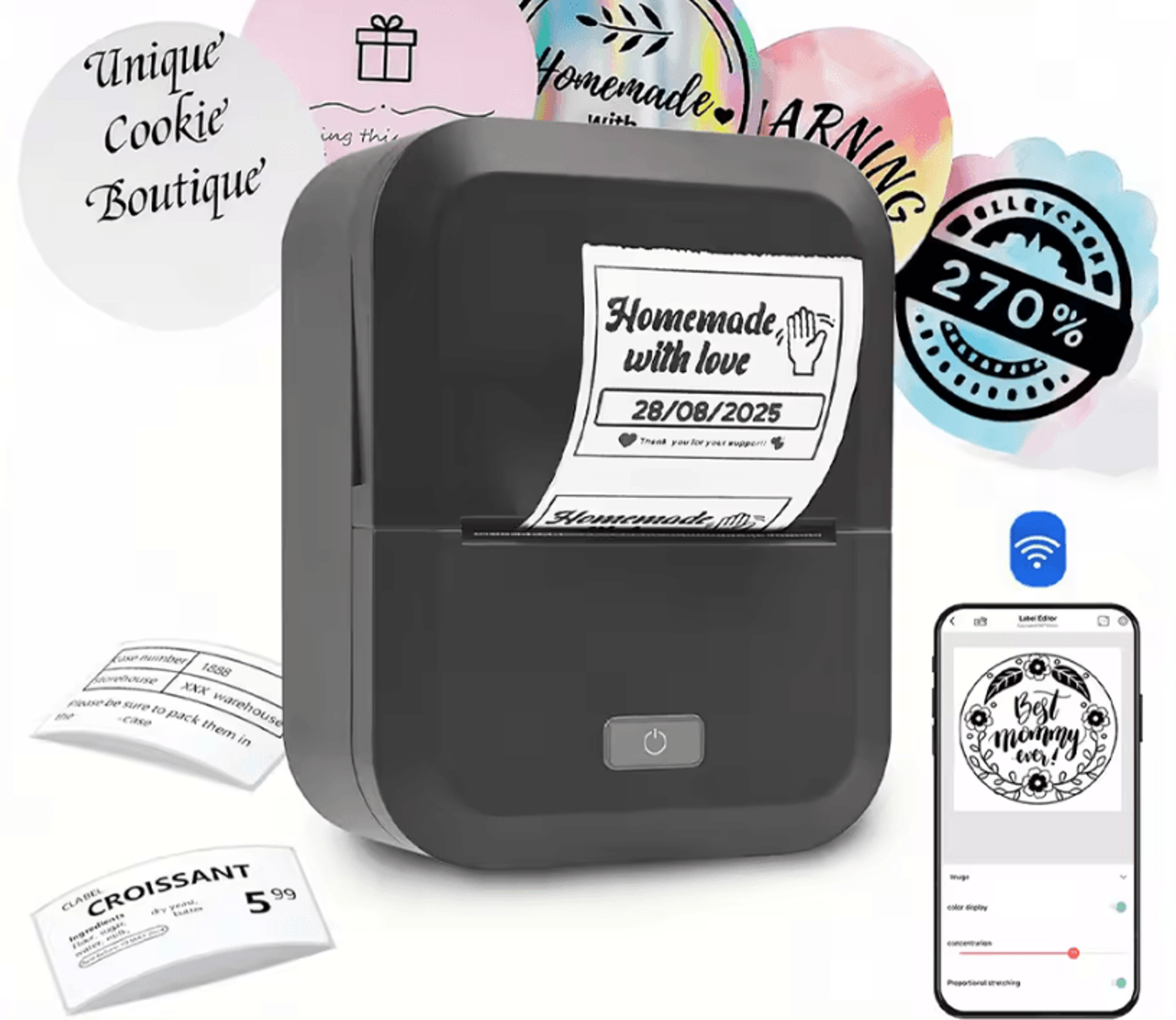 marklife x2 pocket thermal label printer portable mobile sticker maker for home office and diy organization