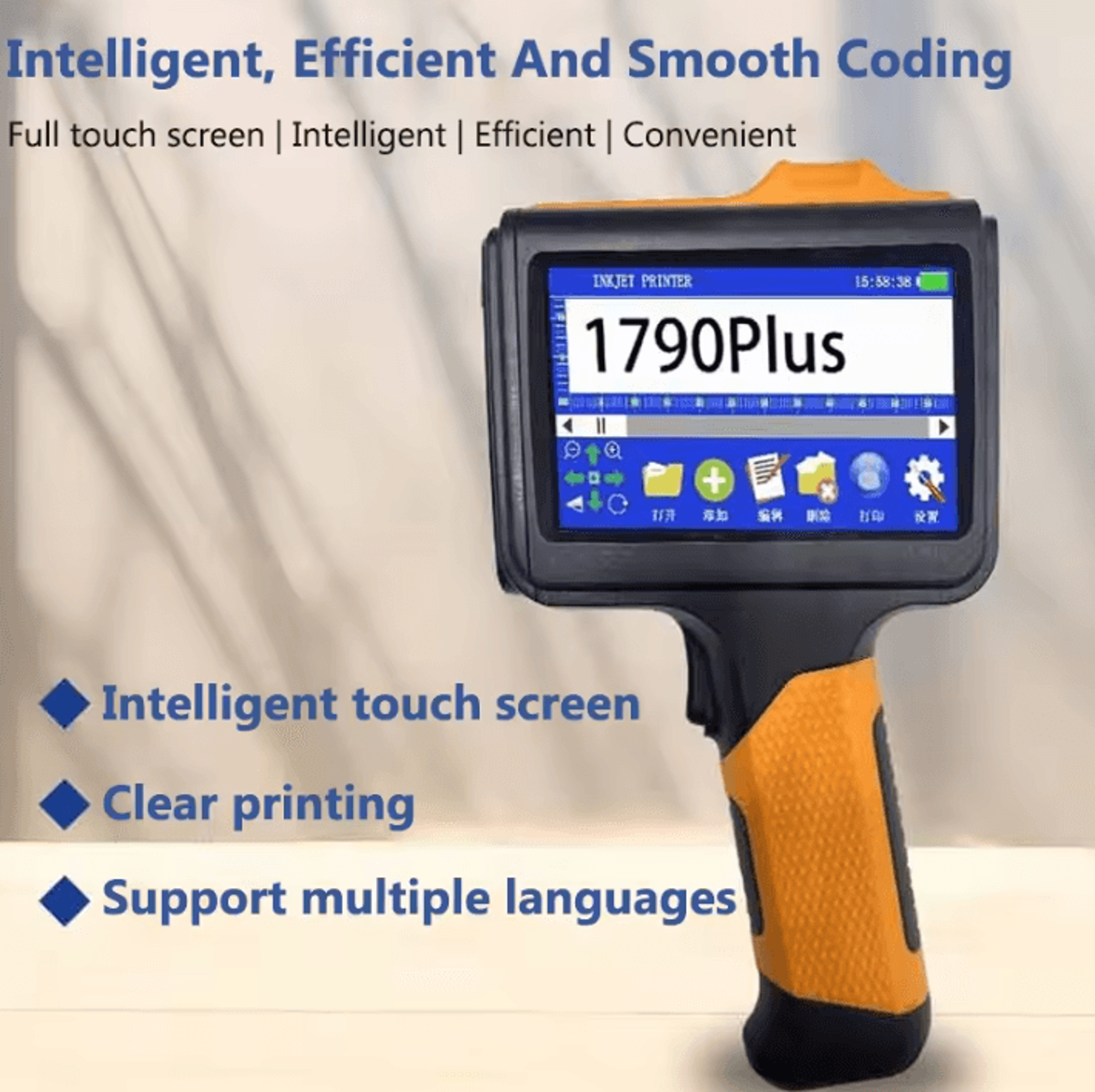 28 Language Handheld Inkjet Printer Portable Expiry Date And Logo Coding Machine With Ink Cartridge 1