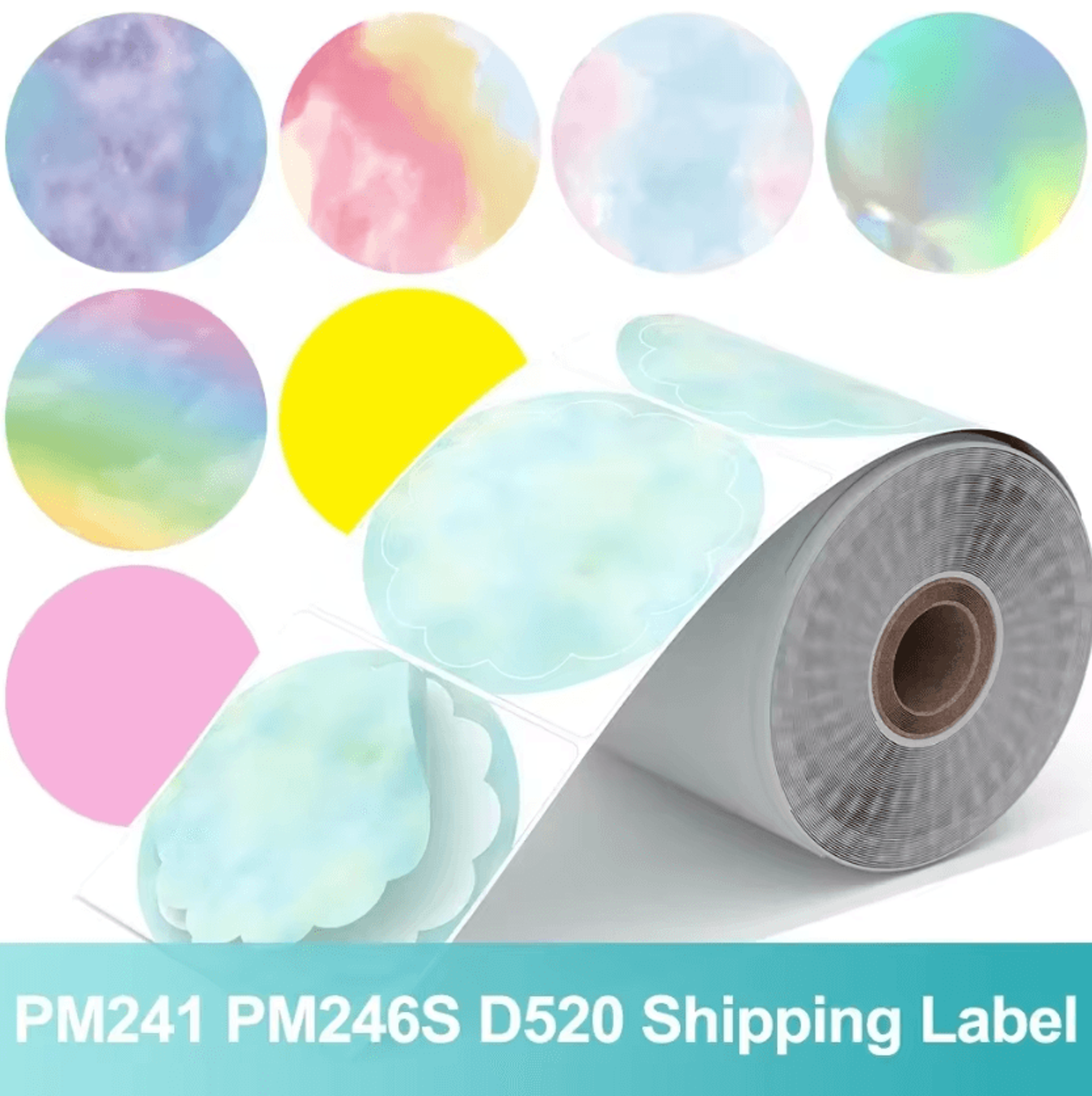 phomemo 241 round thermal sticker labels 500-1000 pcs waterproof adhesive paper for gifts school and diy crafts