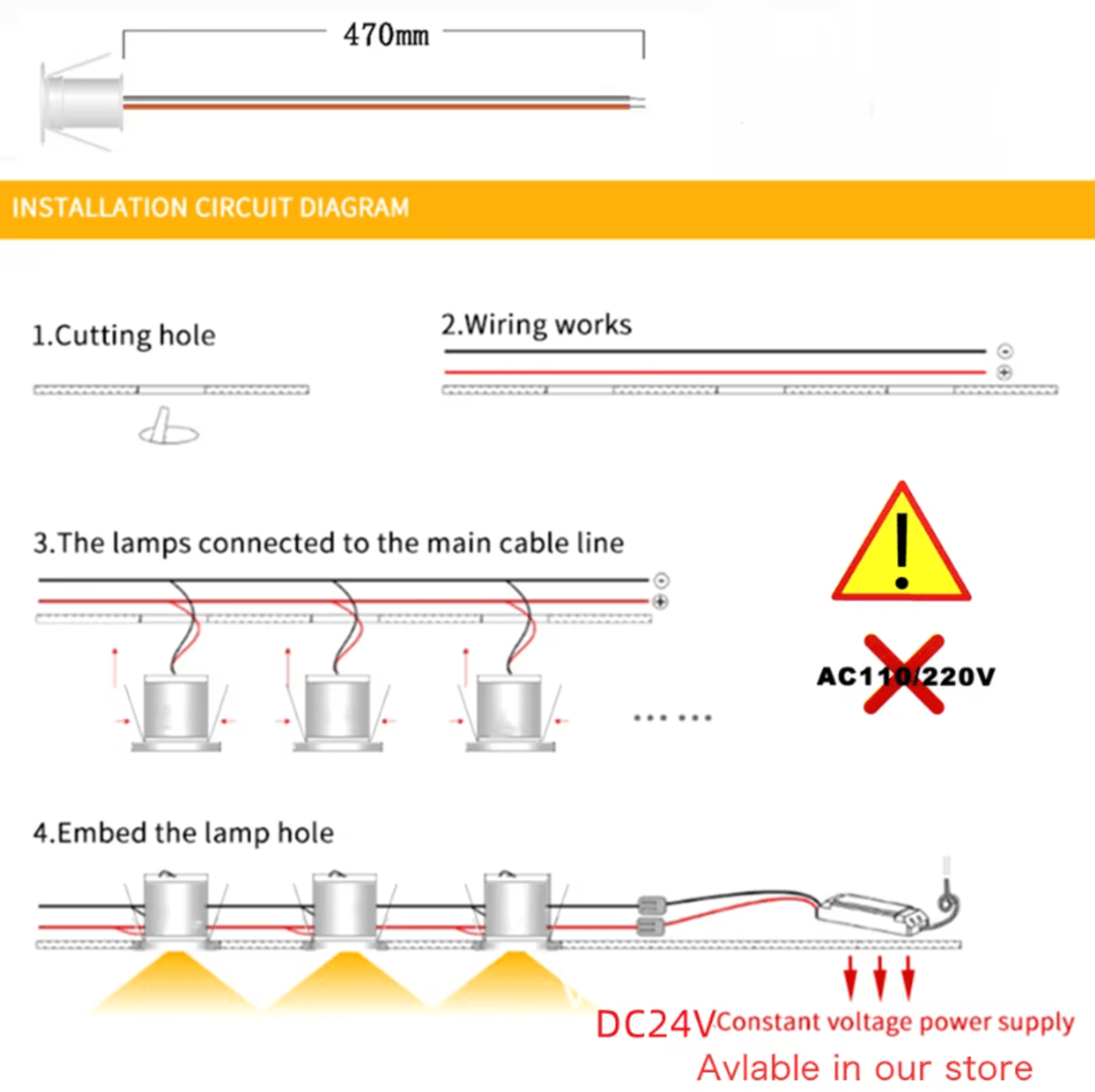 24V Mini LED Recessed Spotlight 1W Dimmable IP65 Downlight With 15mm Cutout For Cabinet And Ceiling 5