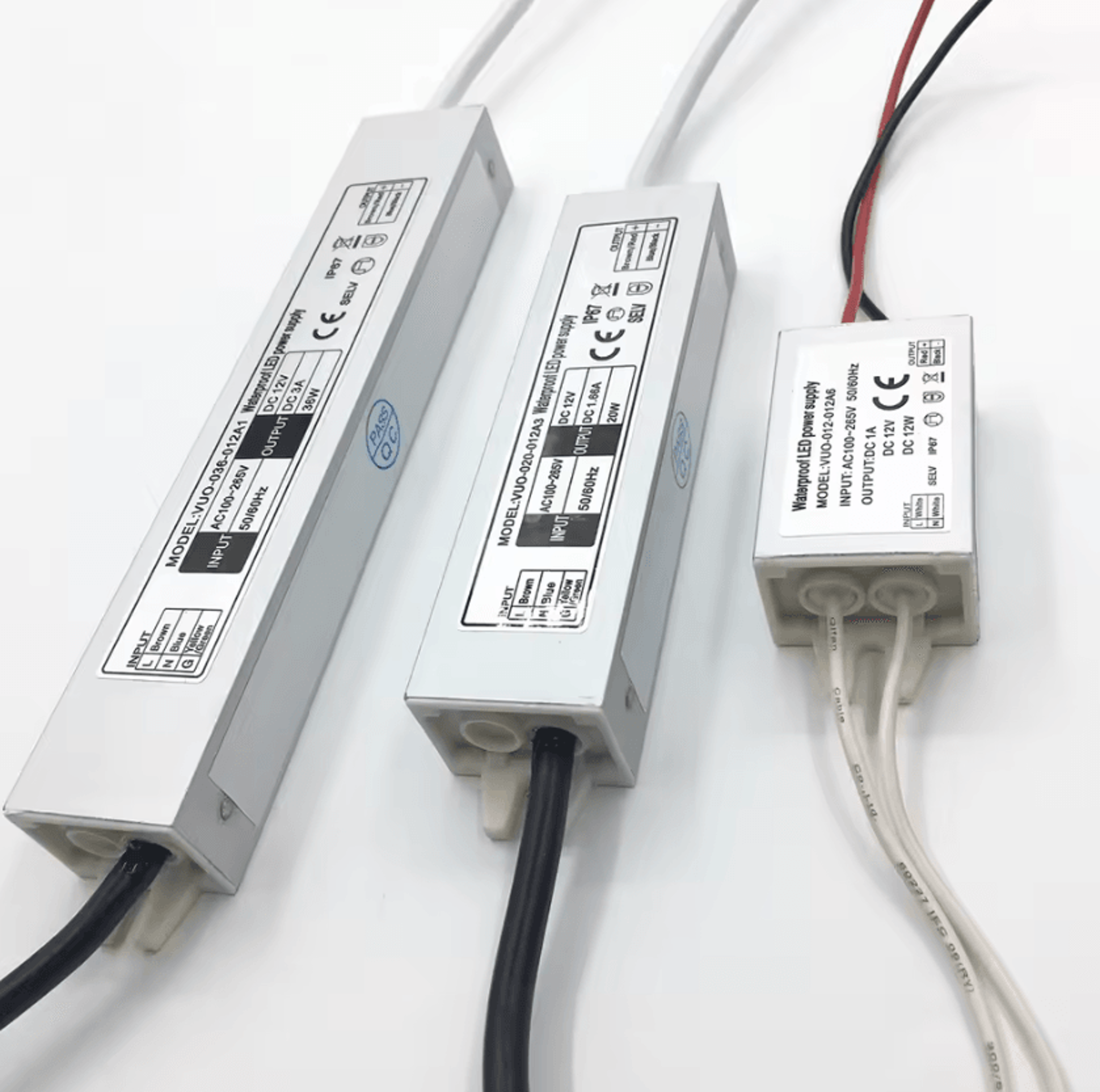 IP67 Waterproof LED Driver 12W 20W 36W AC100265V To DC12V Power Supply Transformer For LED Lighting 5