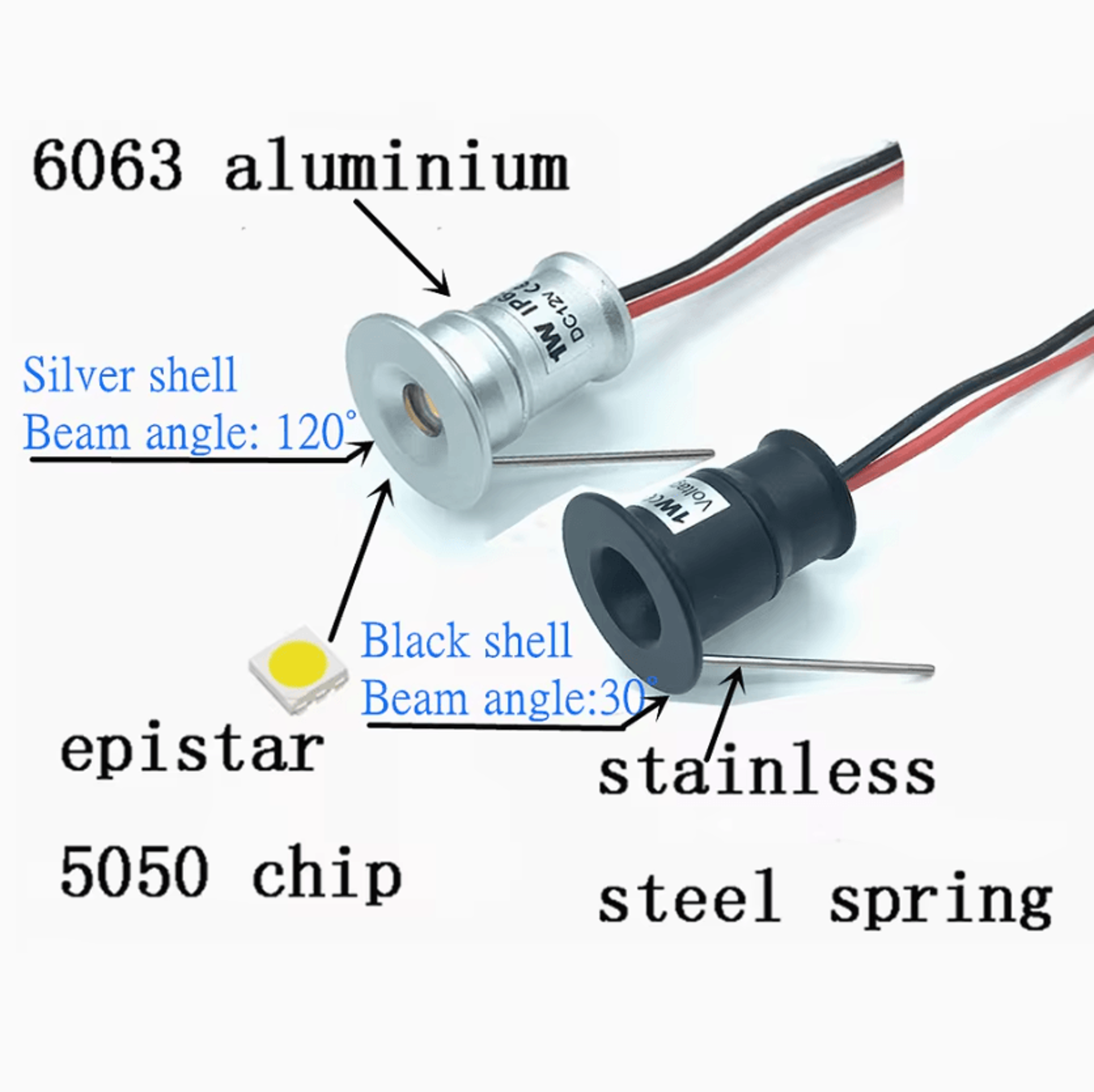 1W Dimmable Mini LED Downlight 12V 15mm Aluminum Recessed Spotlight For Bedroom Stairs And Showcase 3