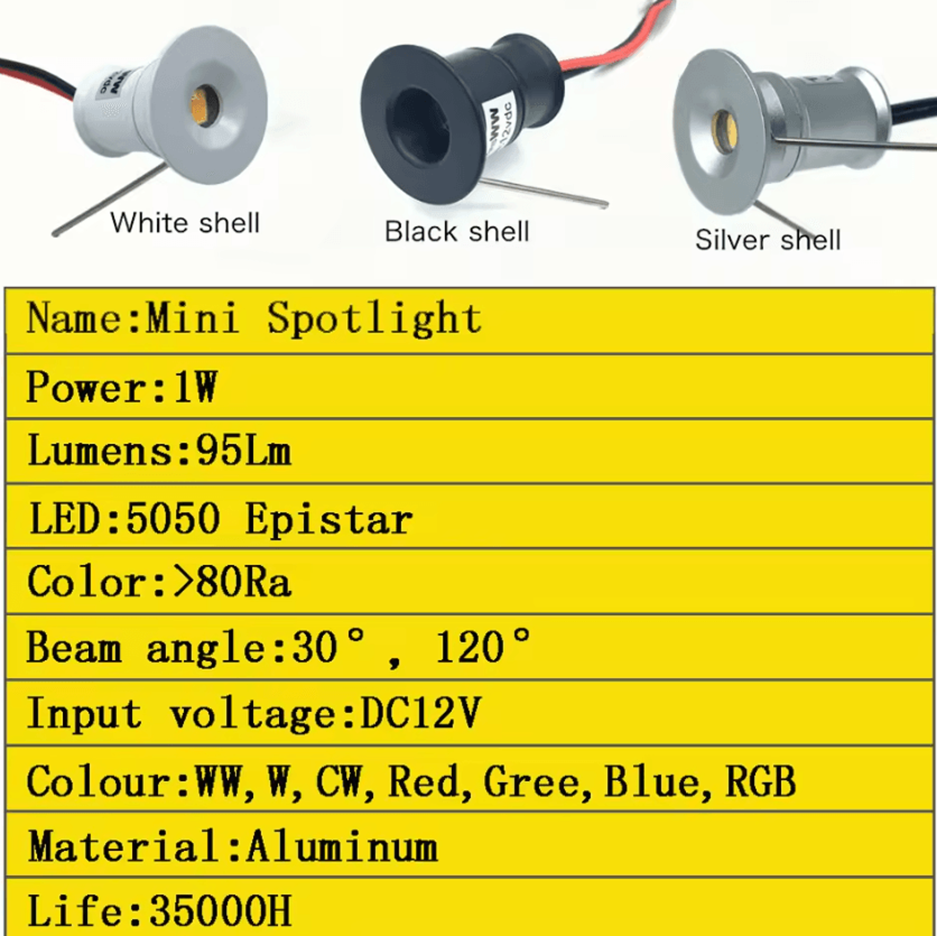 1W Dimmable Mini LED Downlight 12V 15mm Aluminum Recessed Spotlight For Bedroom Stairs And Showcase 1