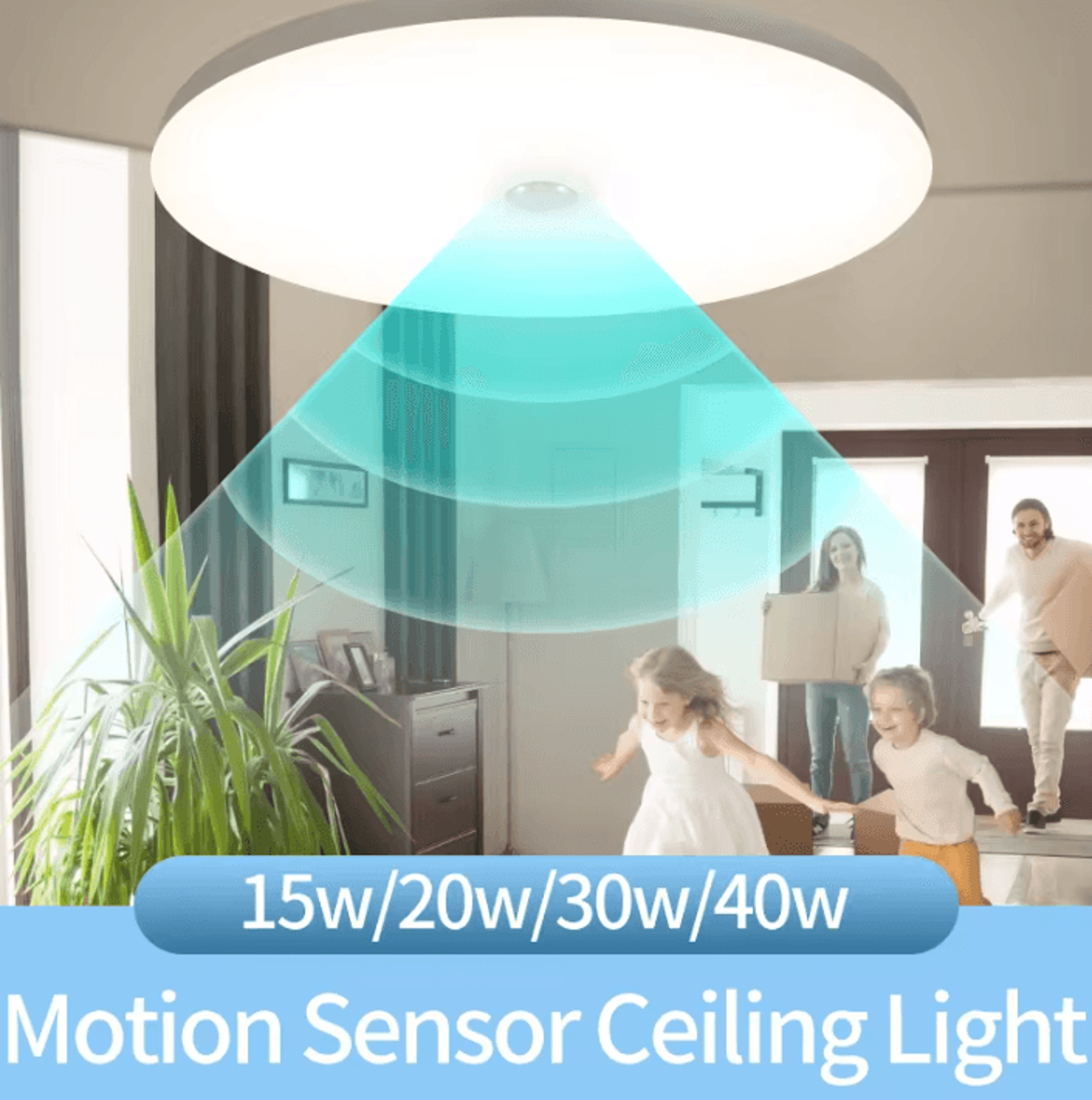 pir motion sensor led ceiling lamp 110v 220v automatic motion detection light for corridor garage and stairs