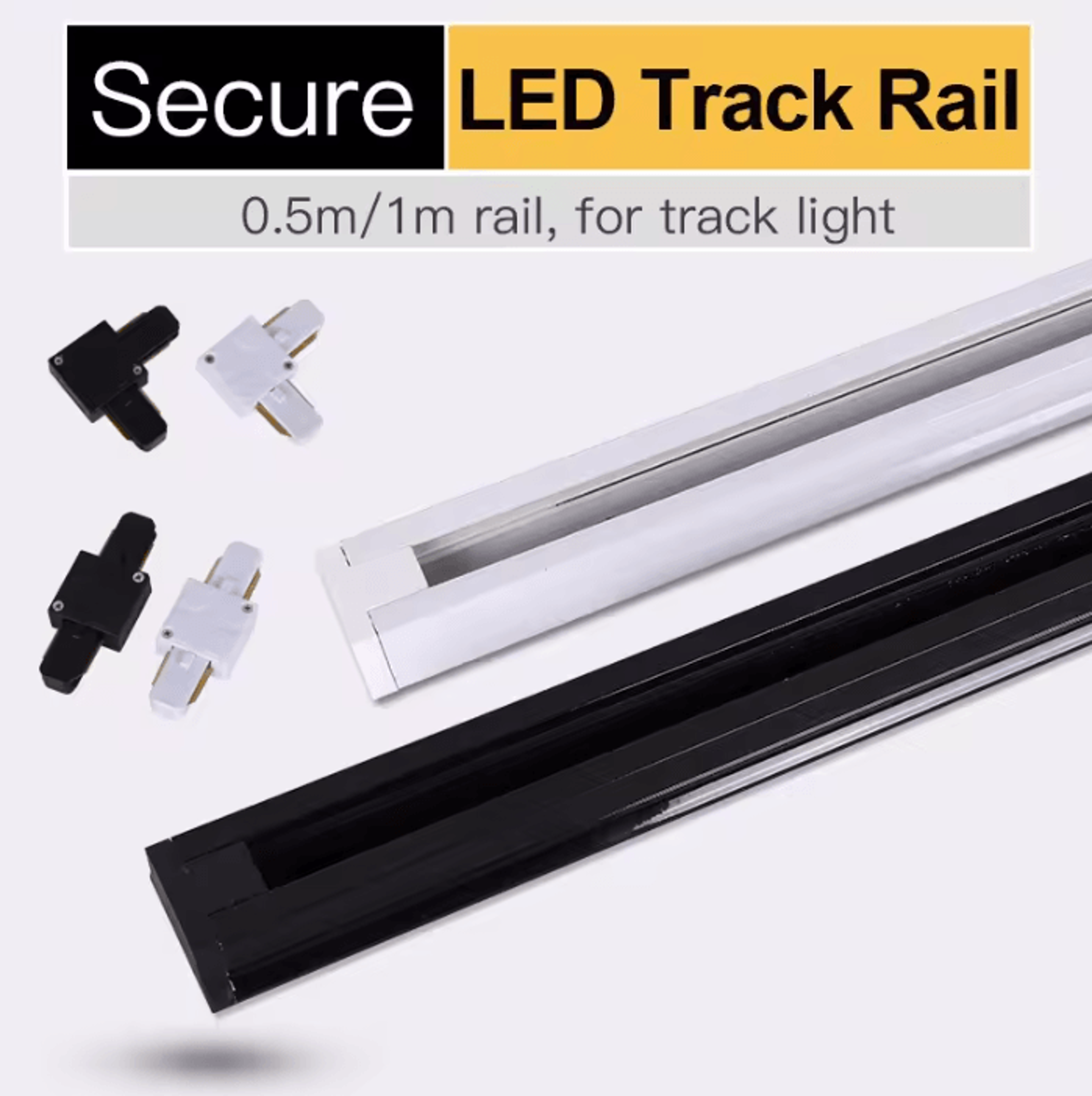 0.5m led track lighting rail 2-wire system universal ceiling mount accessory for spotlight fixtures