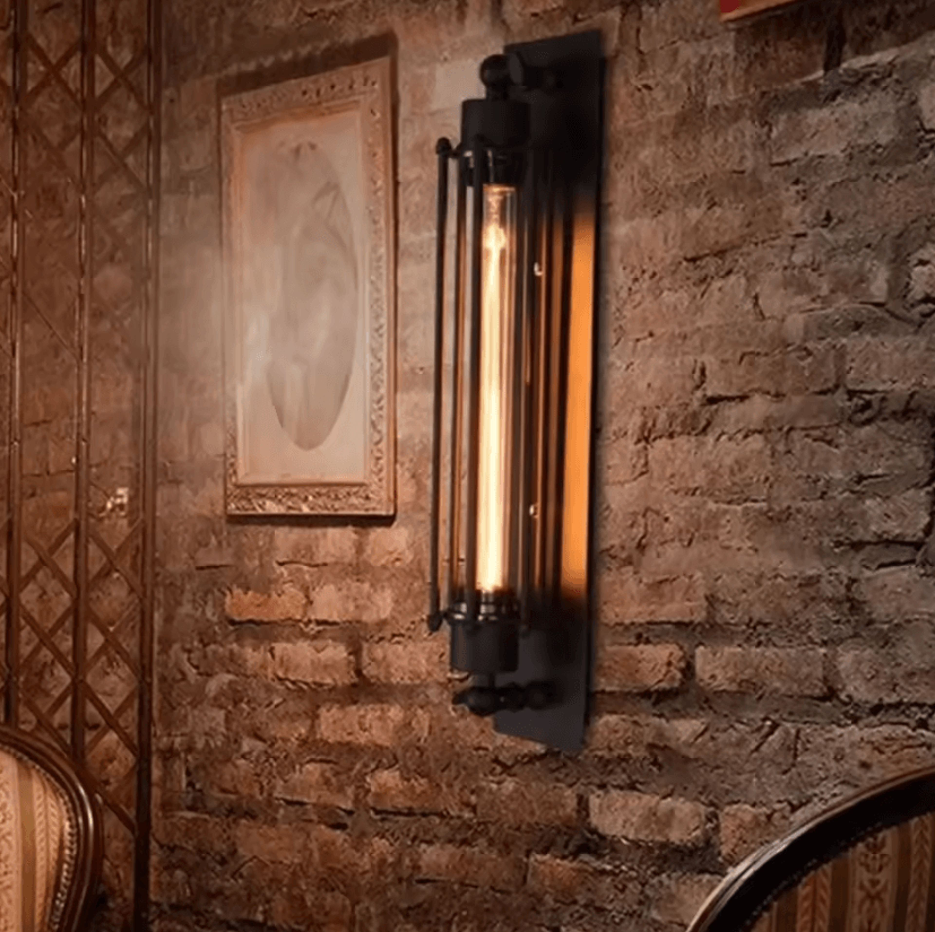 antique wrought iron flute wall lamp retro industrial sconce for restaurant corridor and hallway