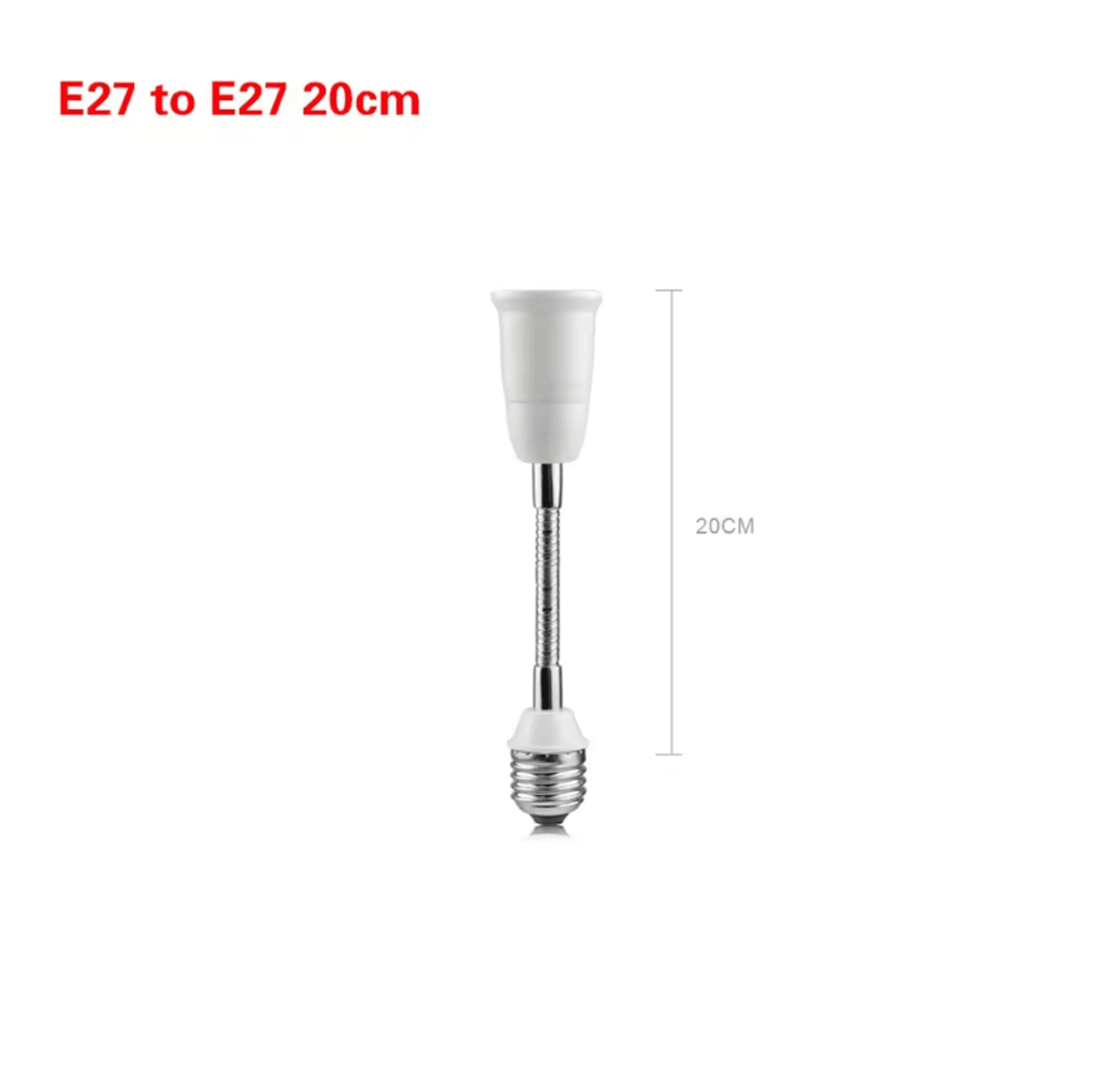 E27 Flexible Extension Adapter Black Adjustable LED Bulb Socket Holder For Home Lighting 3