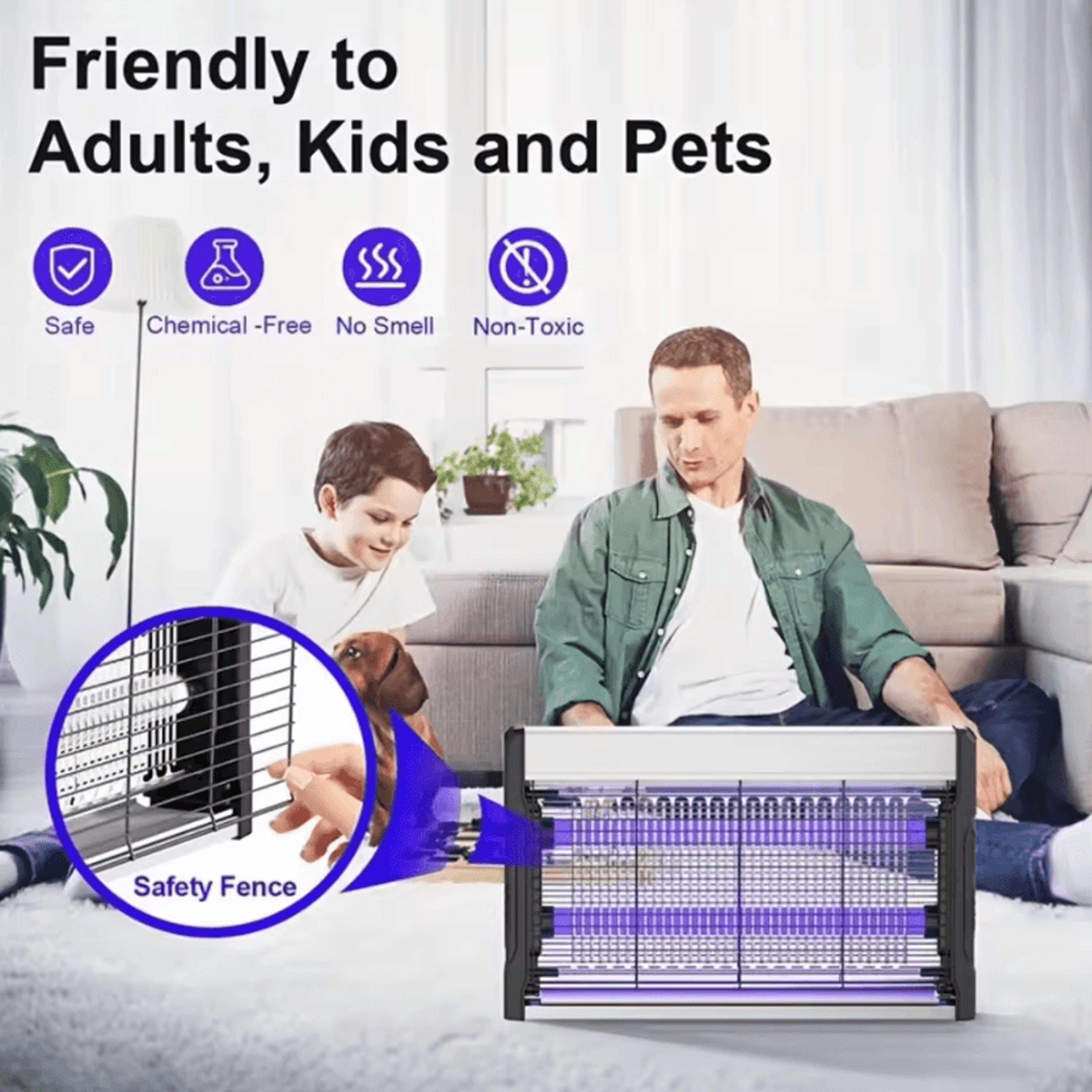 USB UV Mosquito Killer Lamp 2W10W Electric Insect Trap For Home Hotel And Restaurant 1