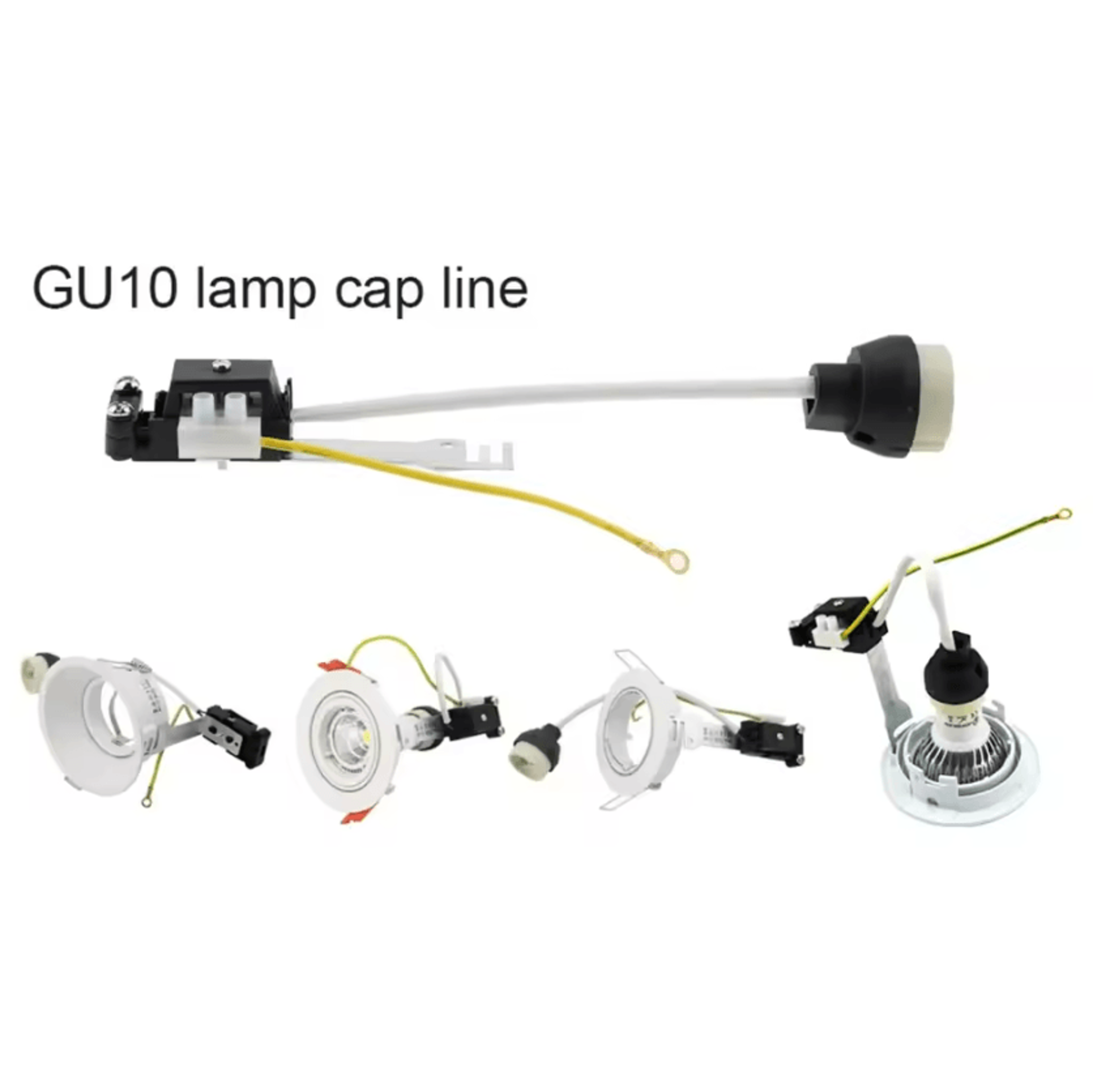 GU10 Ceramic Lamp Holder With Bracket And Terminal Box 16PCS LED Downlight Socket Connector 2