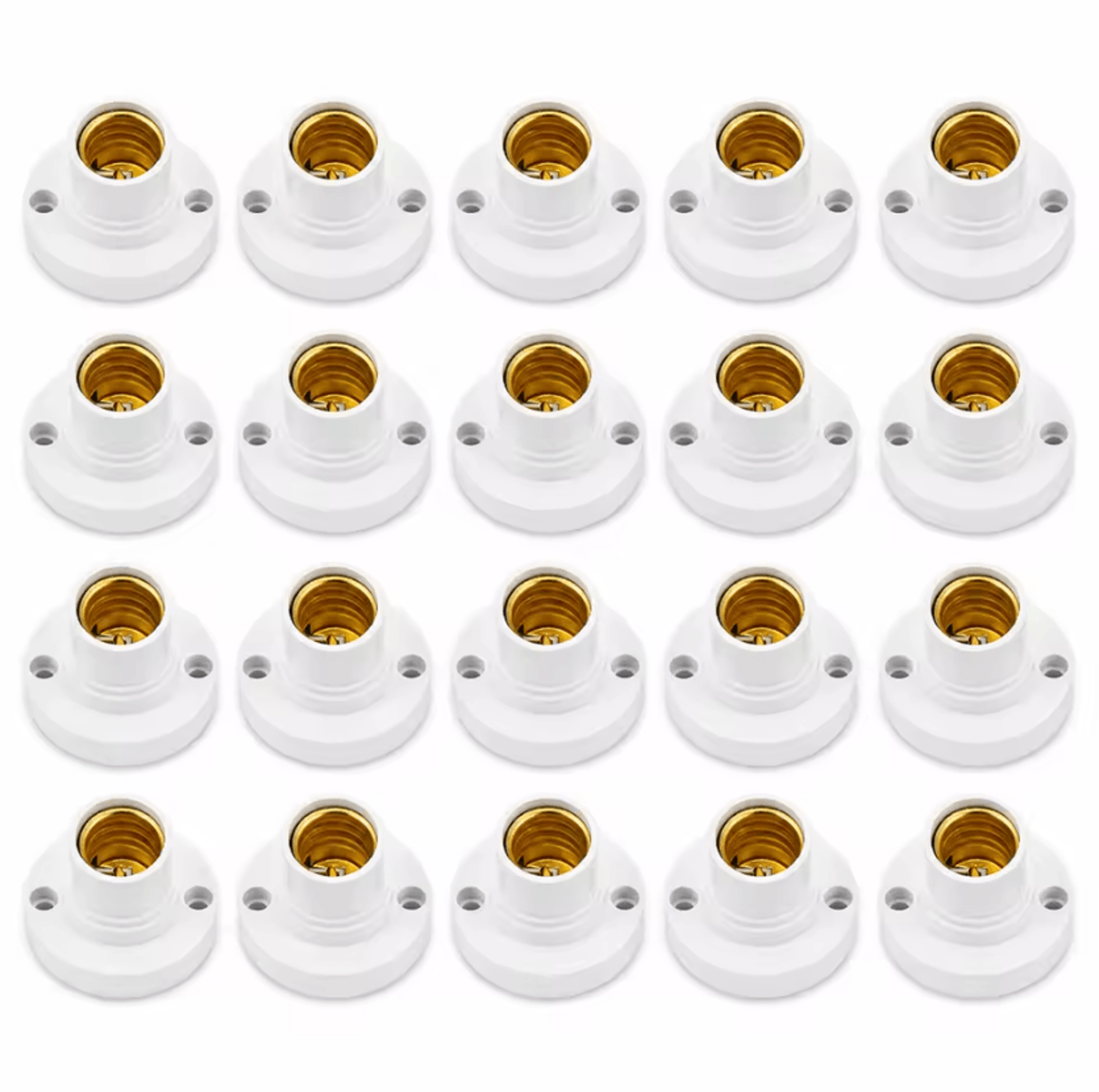 E14 Plastic Light Bulb Screw Socket Holder 1020PCS Round Lamp Base Fitting For Lighting Repairs 6
