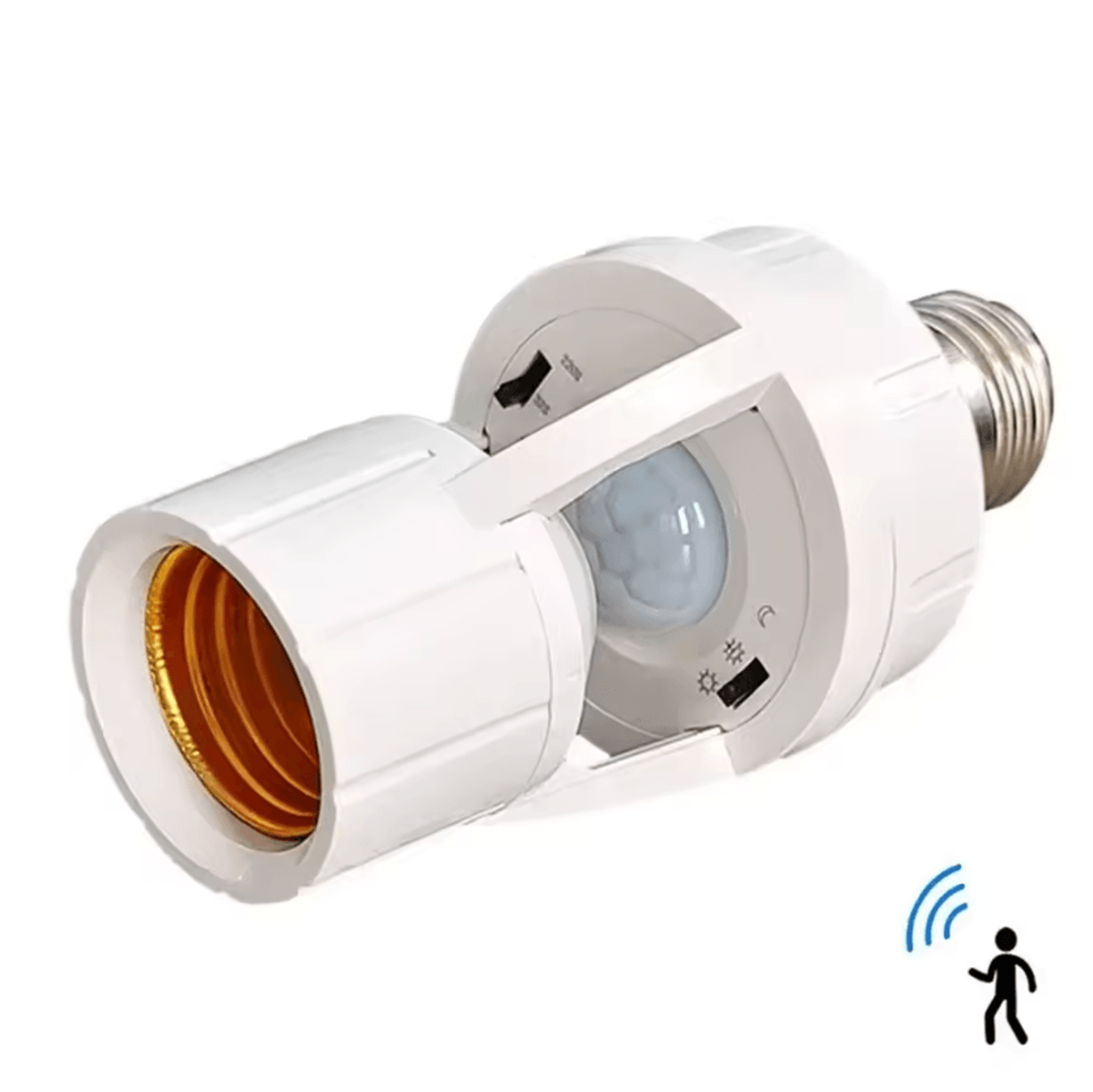 E27 PIR Motion Sensor Lamp Holder AC100240V Adjustable Automatic Light Bulb Socket Adapter 4