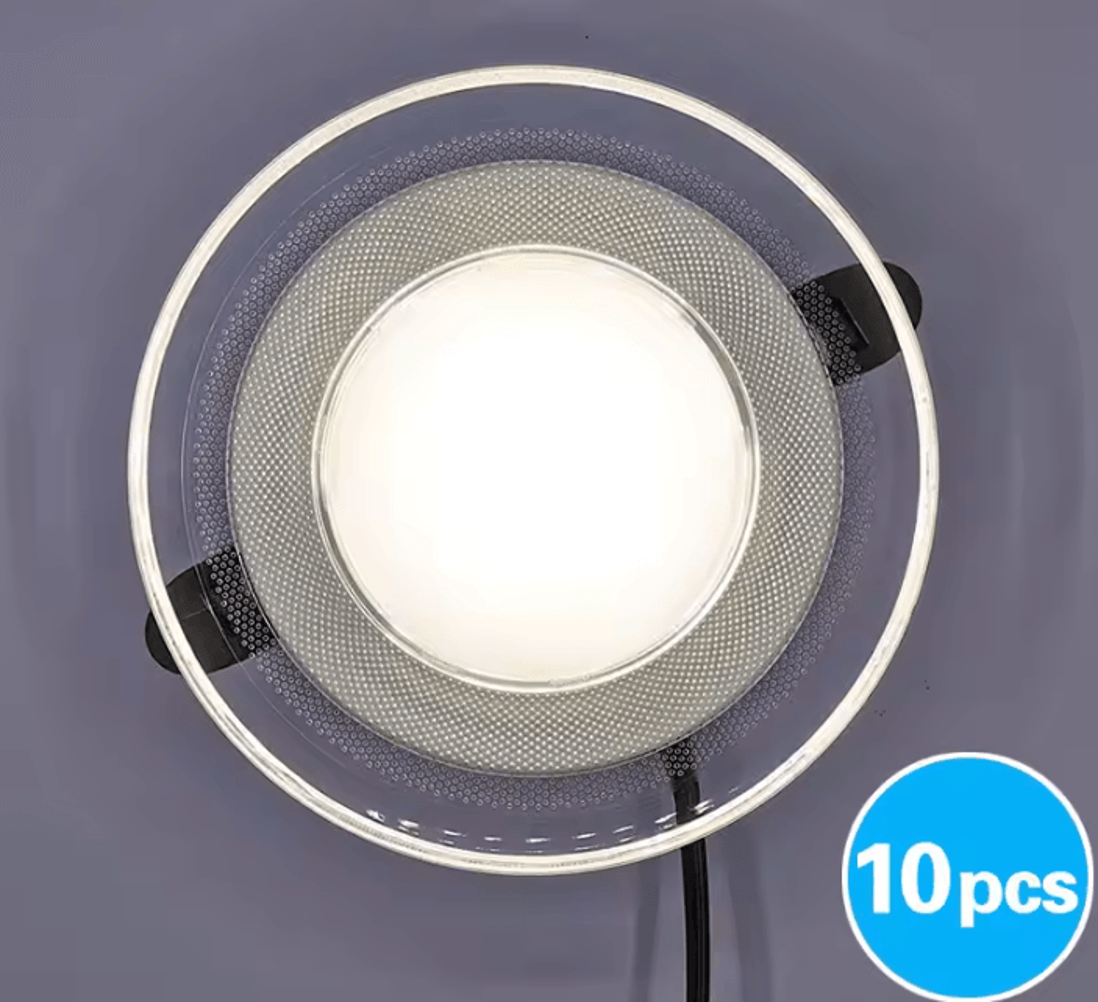 10pcs round acrylic led recessed downlights 3w 5w 7w 9w high brightness ceiling panel lights ac220-230v