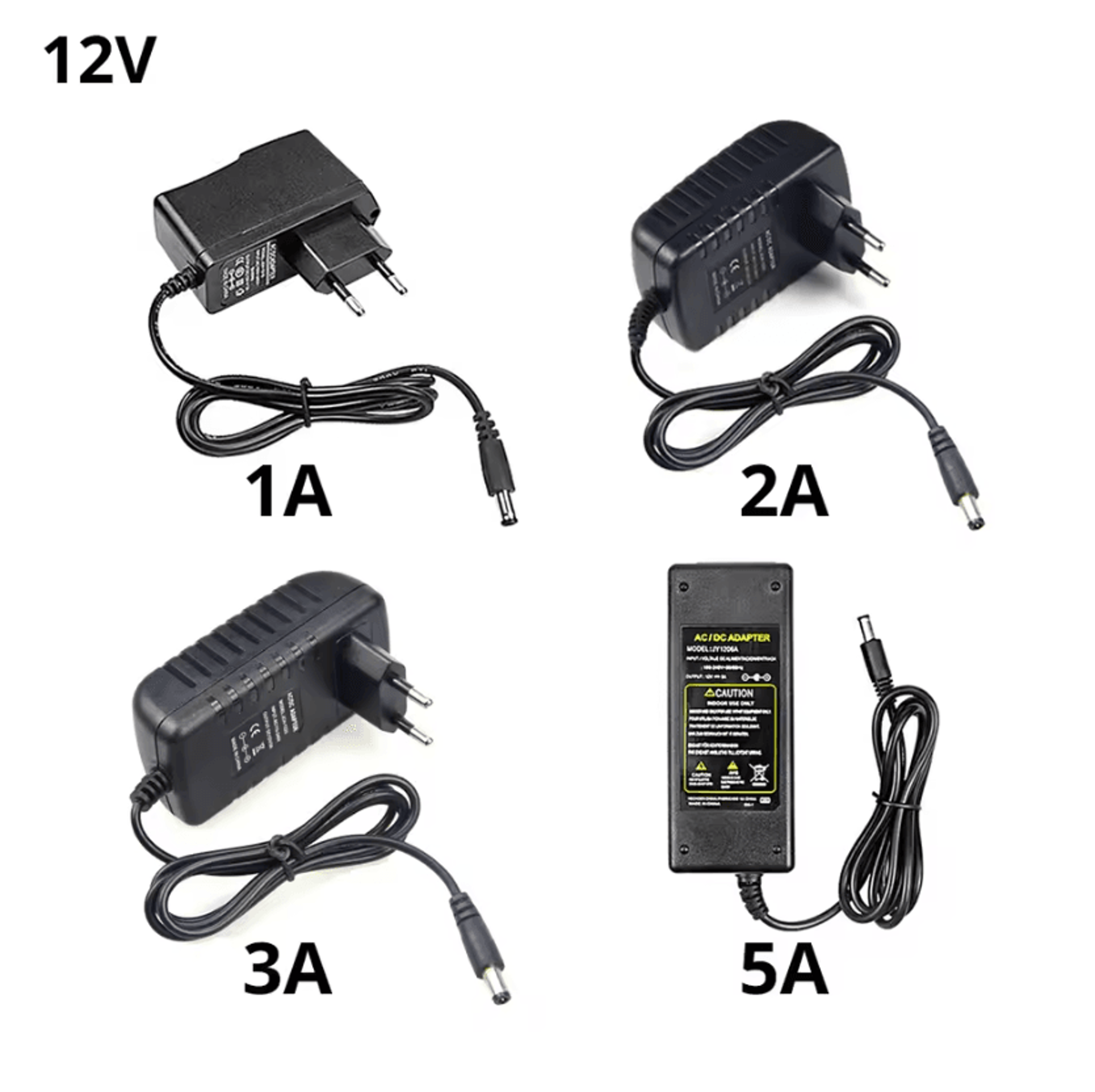 12V DC Power Supply Adapter EU Plug 1A 2A 3A 5A 8A AC100240V Transformer For CCTV Cameras And LED L 1